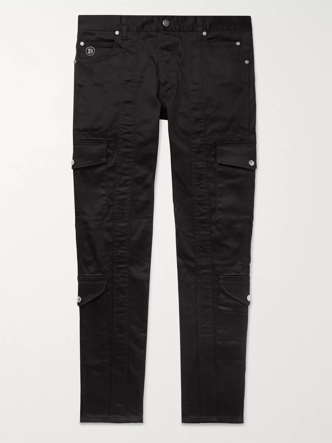 Balmain Slim-fit Stretch-denim Jeans In Black