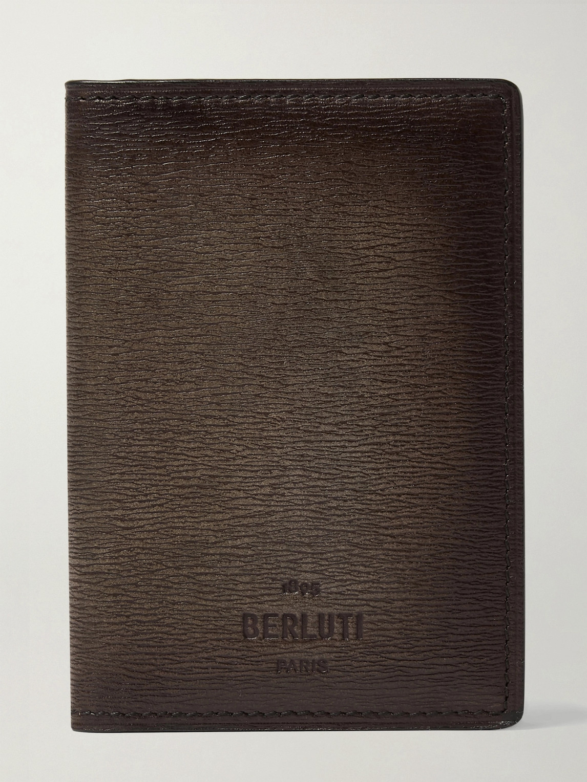 Berluti Textured-leather Cardholder In Brown