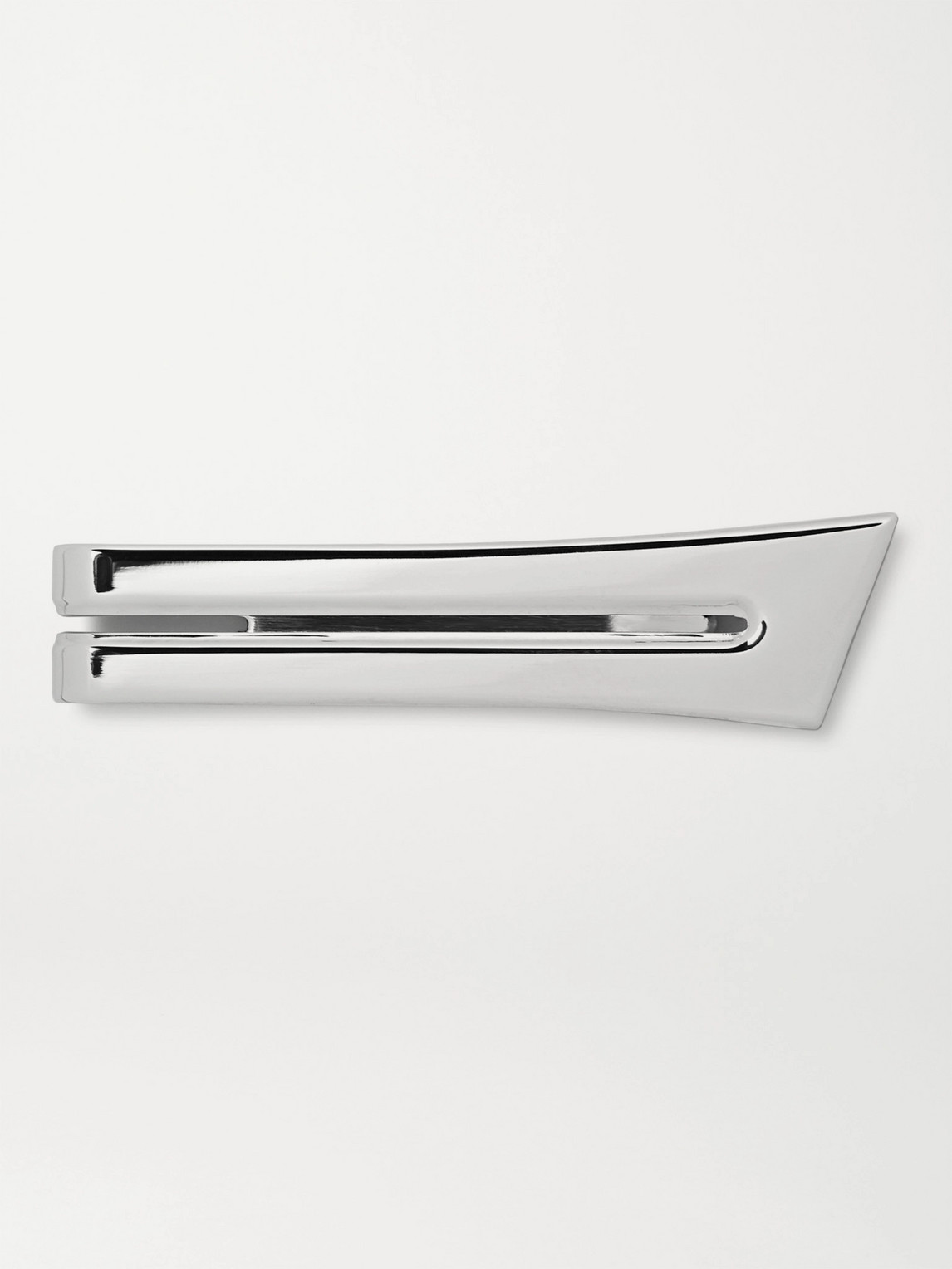 Berluti Andy Stainless Steel Tie Bar In Silver