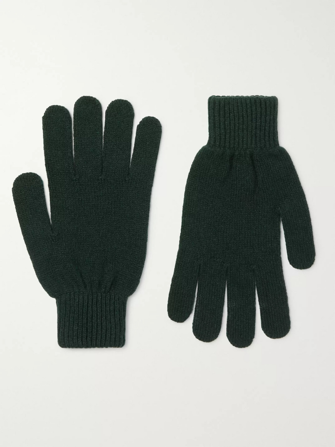 PAUL SMITH CASHMERE AND MERINO WOOL-BLEND GLOVES