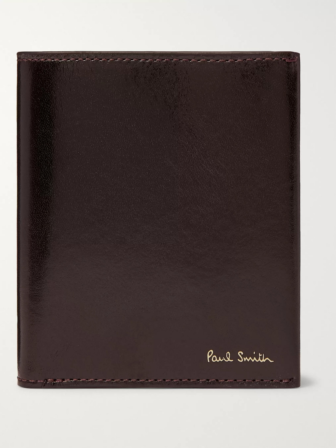 Paul Smith Polished-leather Billfold Wallet In Red