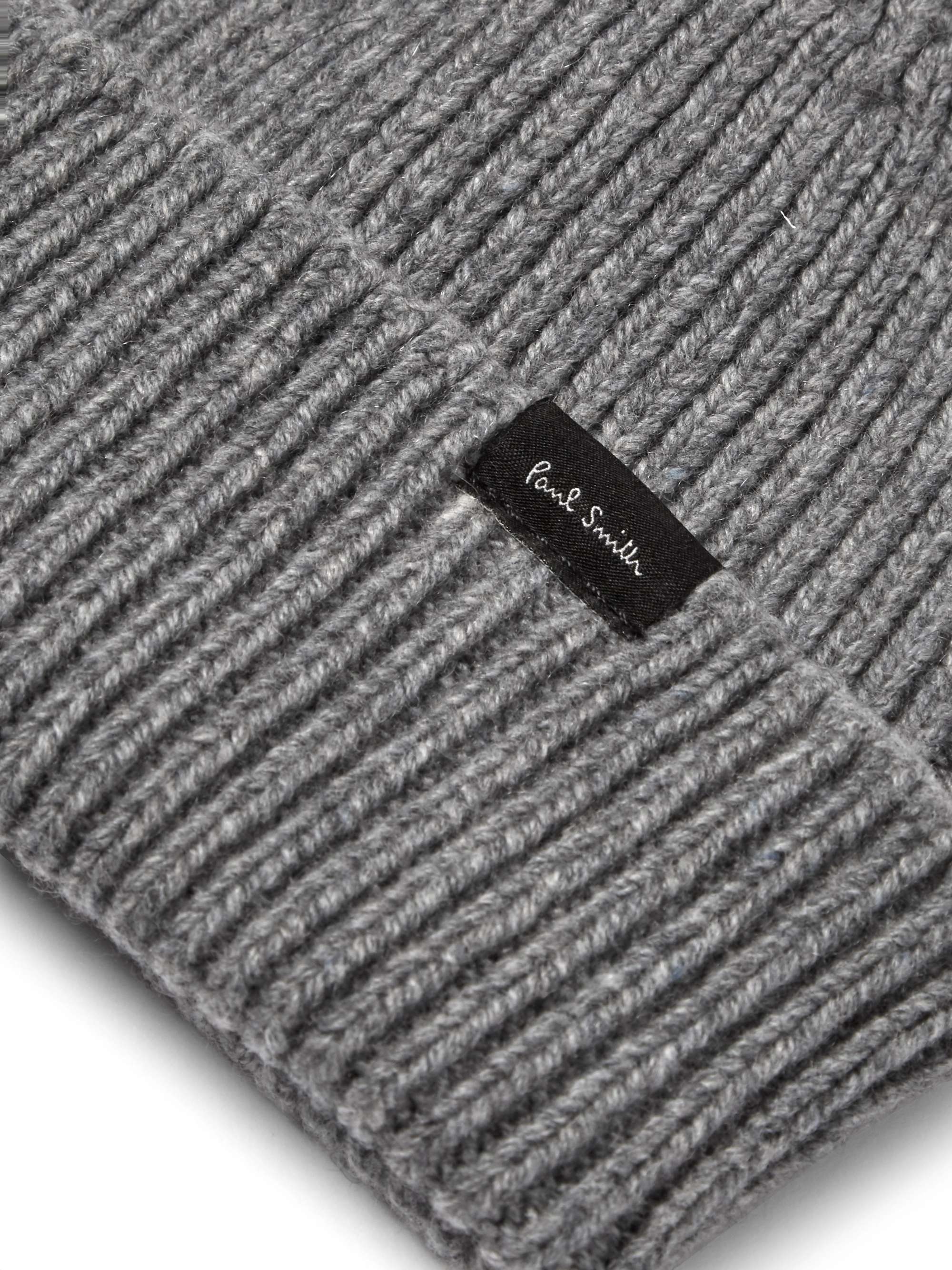 PAUL SMITH Ribbed Cashmere and Wool-Blend Beanie