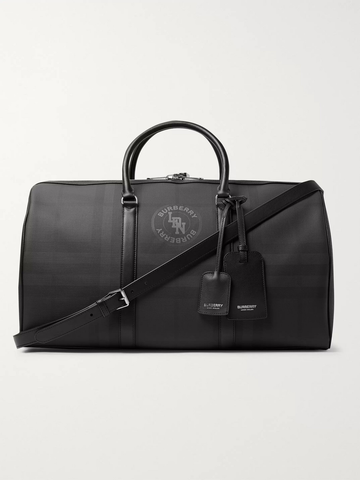 BURBERRY CHECKED CANVAS HOLDALL