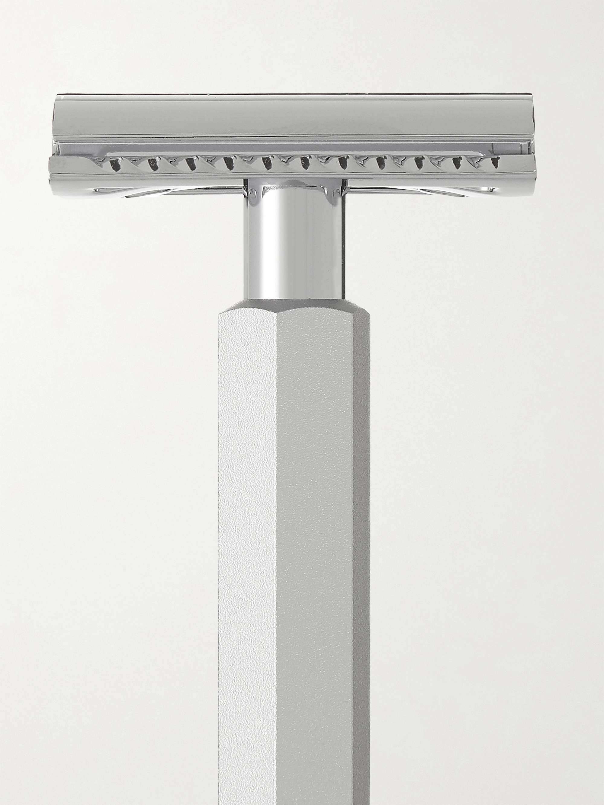 Mühle Three-Piece Chrome-Plated and Anodised Aluminium Hexagon Shaving Set