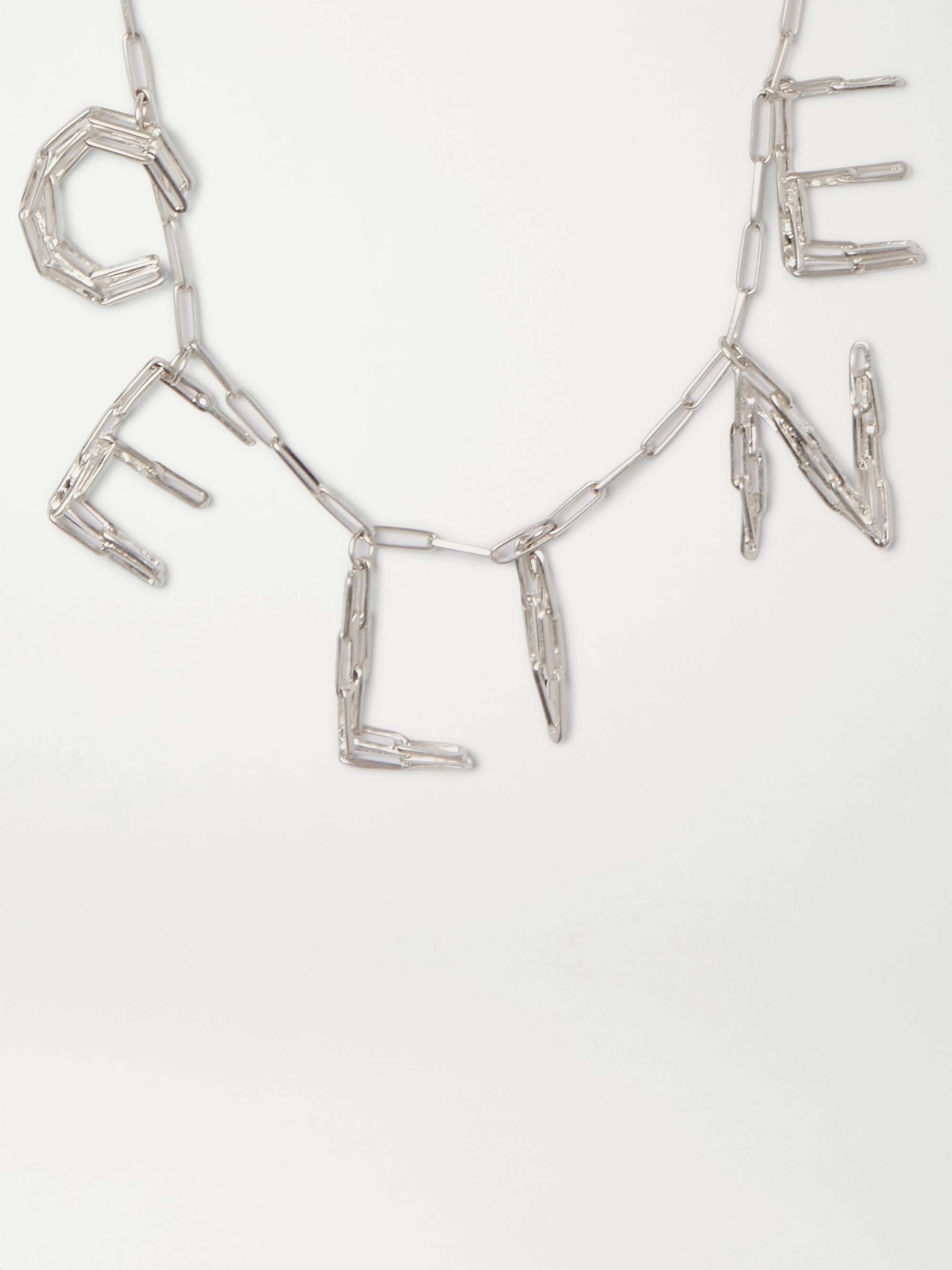 CELINE HOMME Silver-Tone Necklace