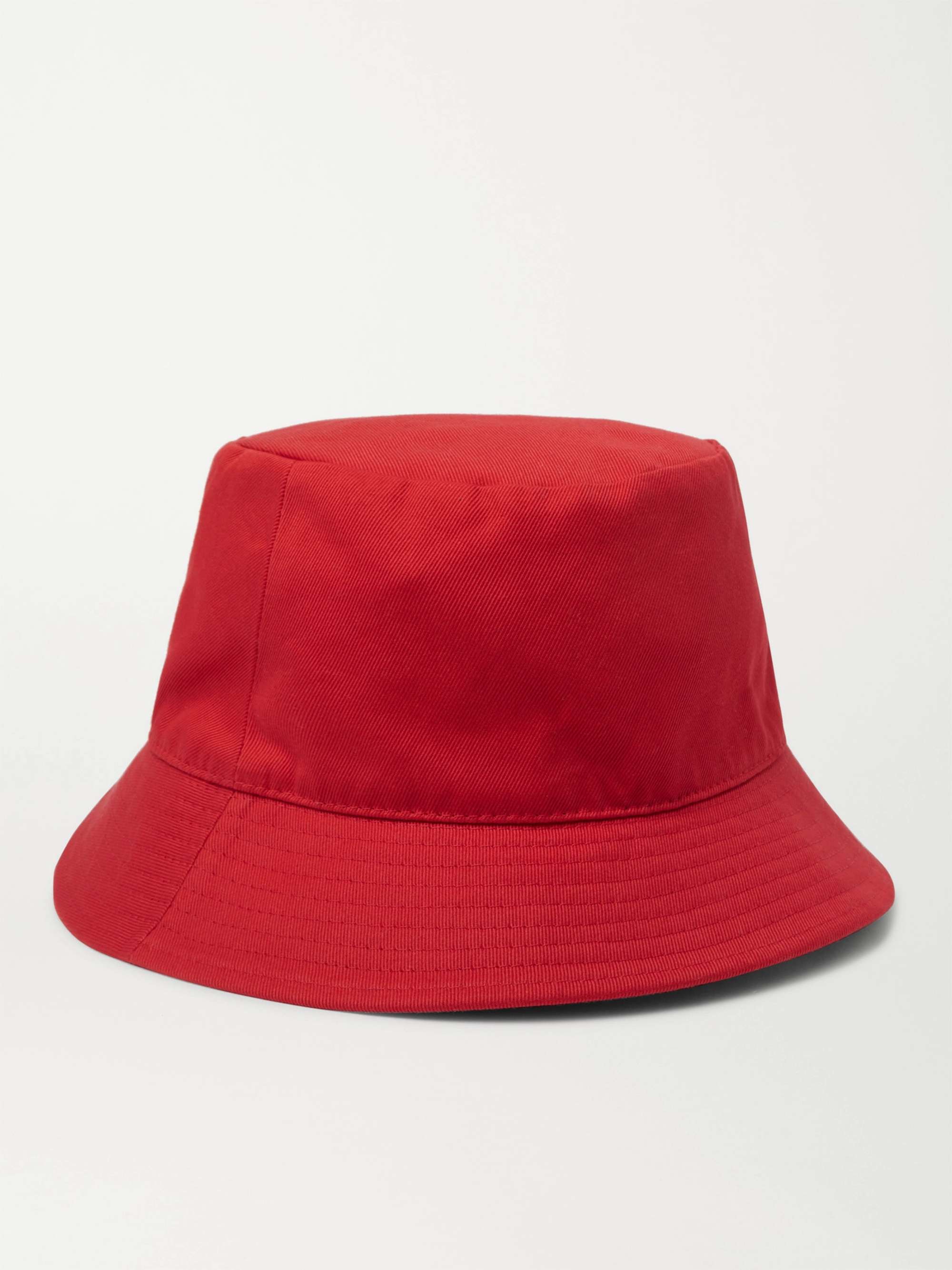 CELINE HOMME Logo-Print Cotton-Twill Bucket Hat