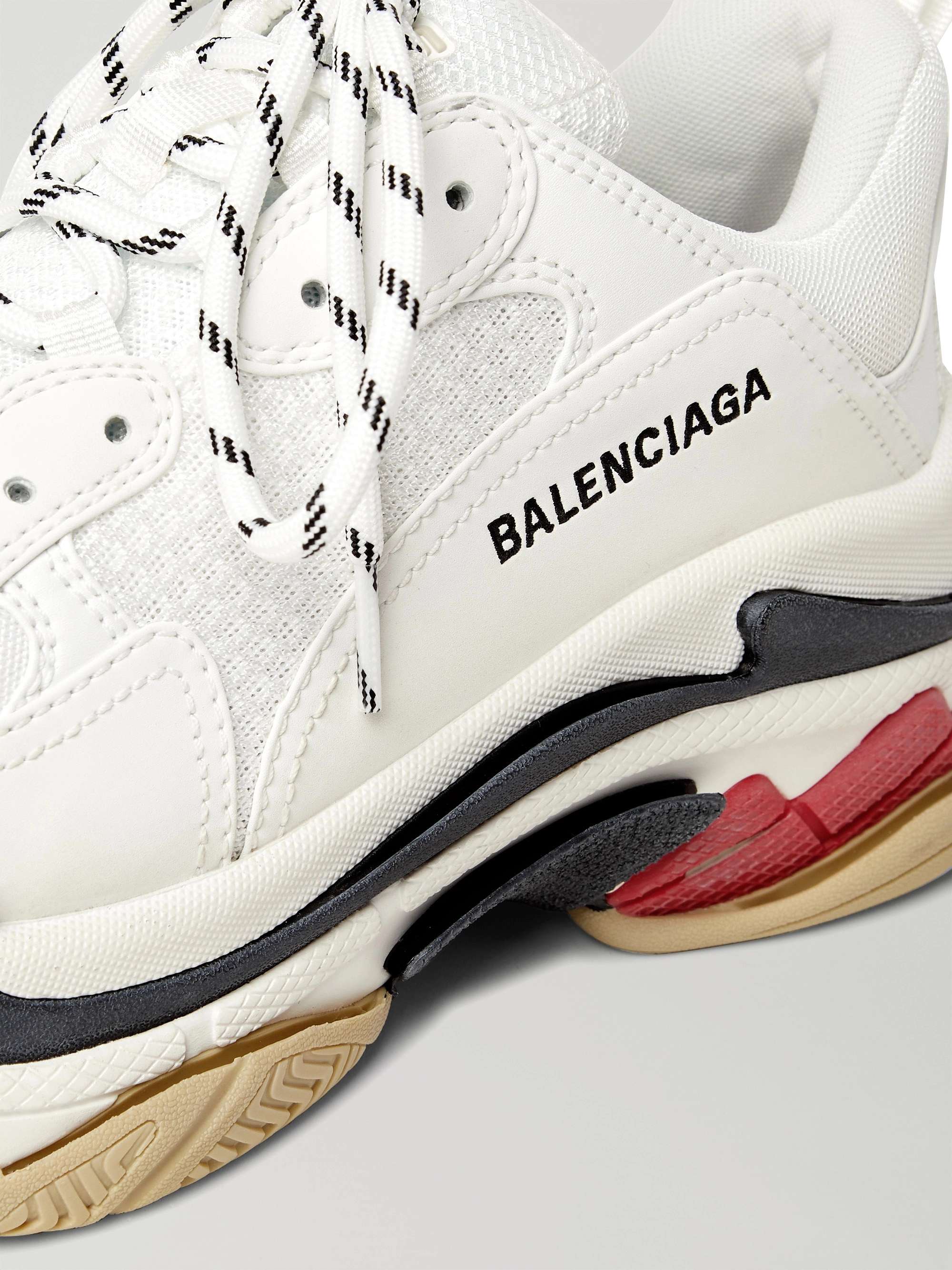 BALENCIAGA Triple S Faux Leather Sneakers