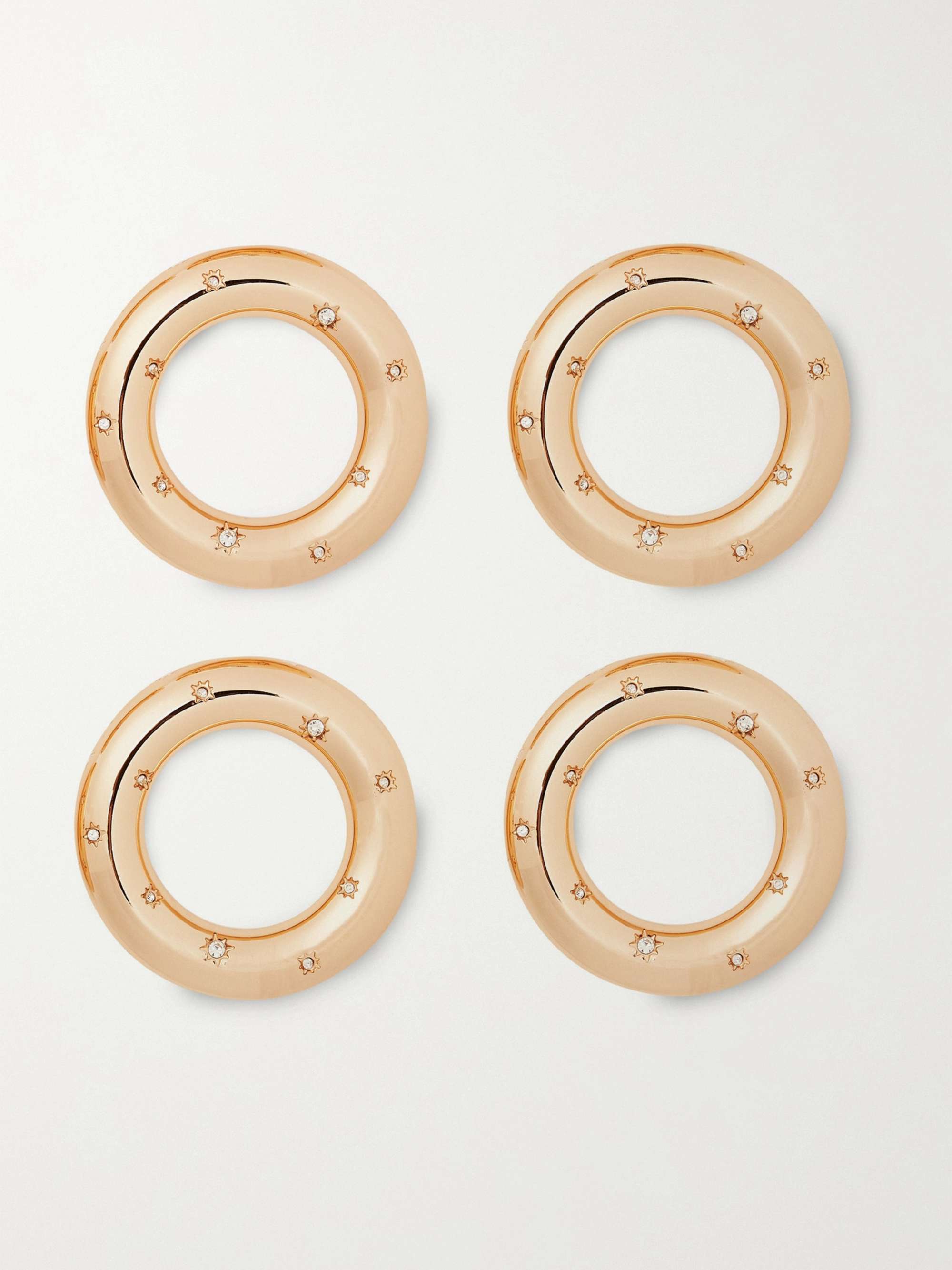 L'OBJET Stars Gold-Plated Swarovski Crystal Napkin Rings