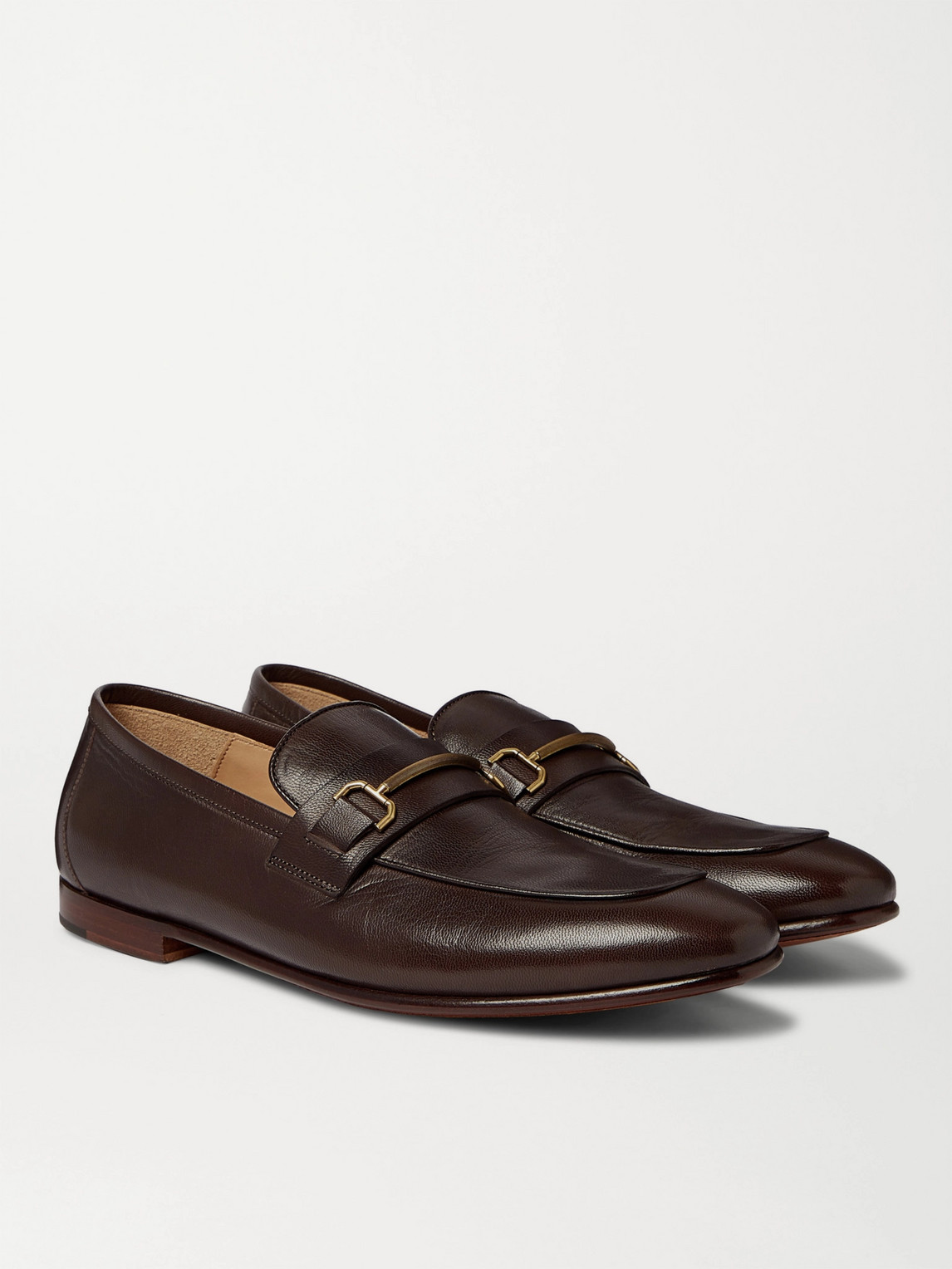 Dunhill Chiltern Leather Loafers In Brown