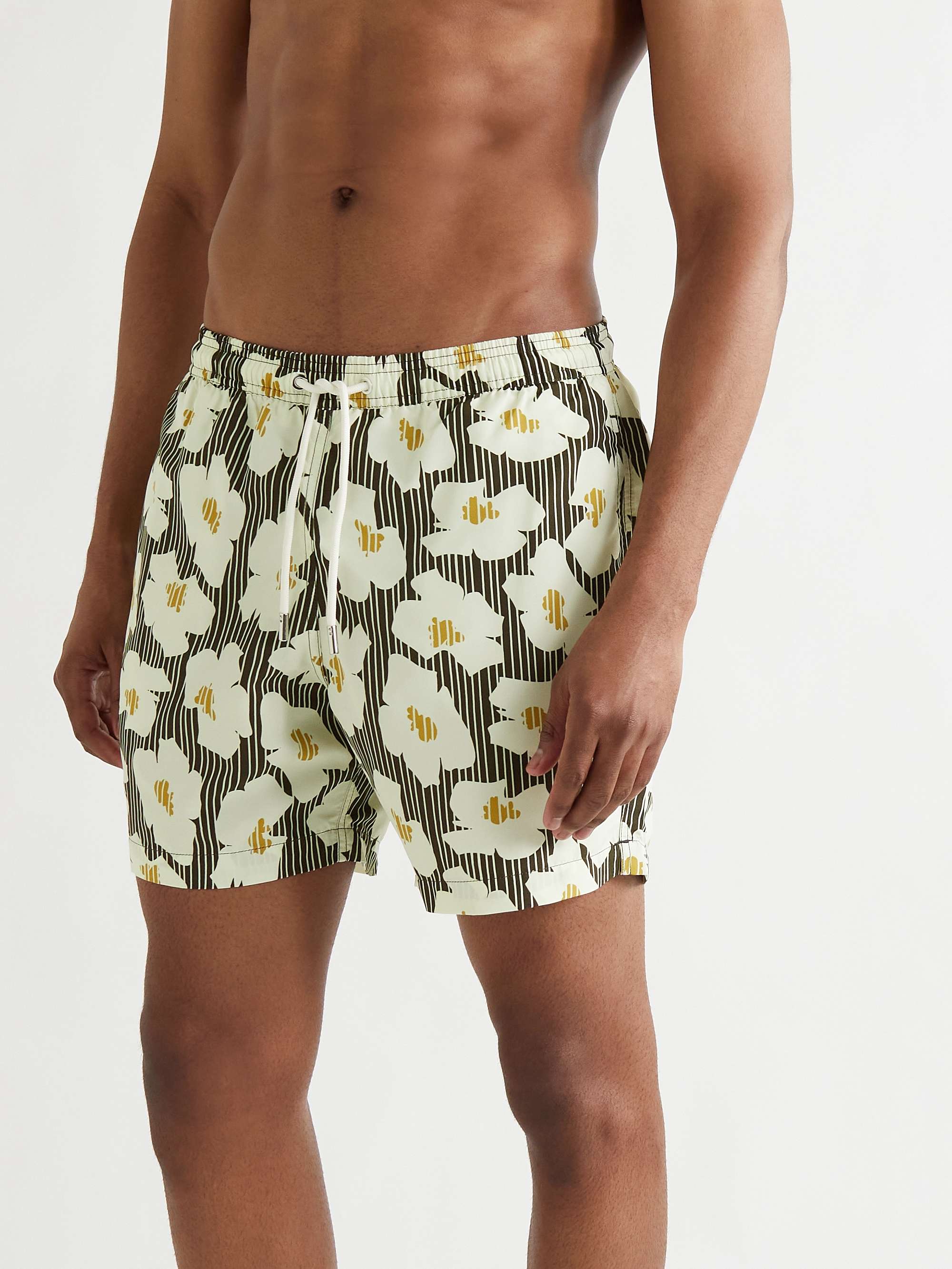 MR P. Mid-Length Printed Swim Shorts