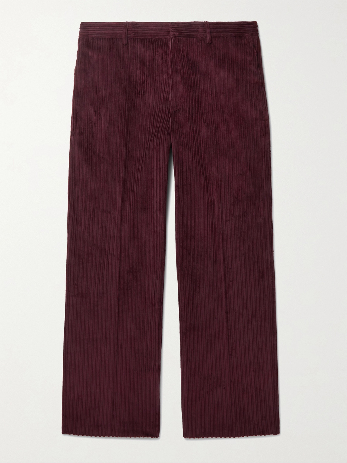 Tod's Cotton-corduroy Trousers In Burgundy