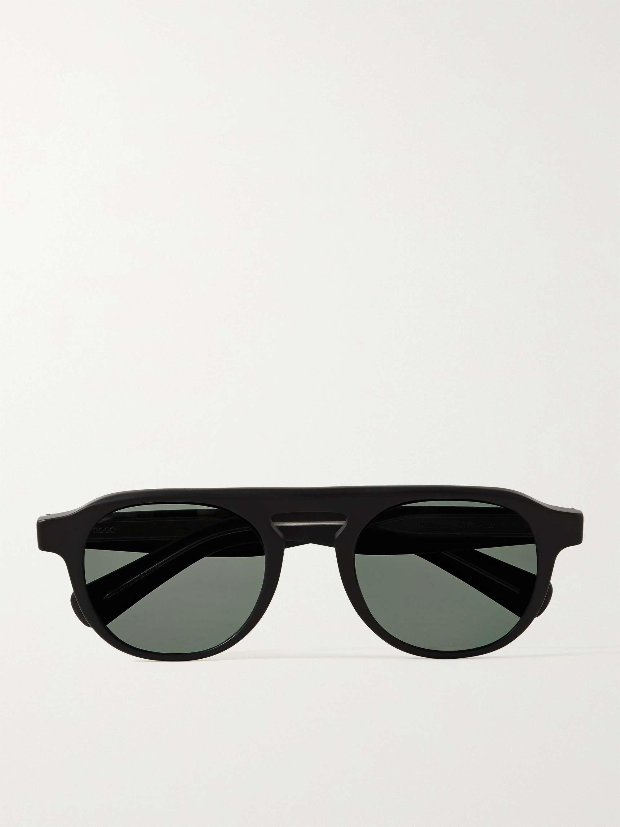 GARRETT LEIGHT CALIFORNIA OPTICAL Harding X Round-Frame Matte-Acetate Sunglasses