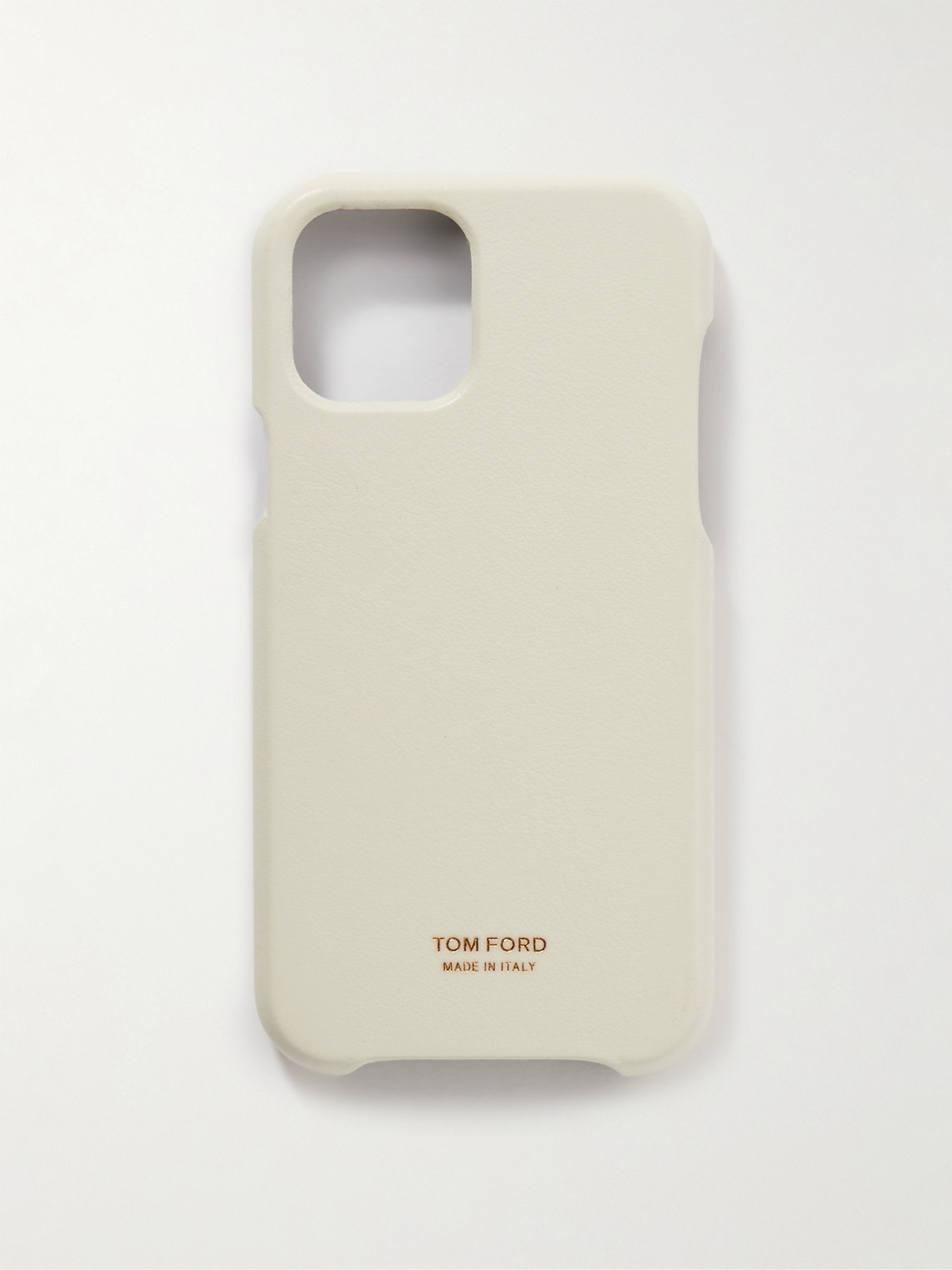 Tom Ford Logo-detailed Leather Iphone 11 Pro Phone Case In White