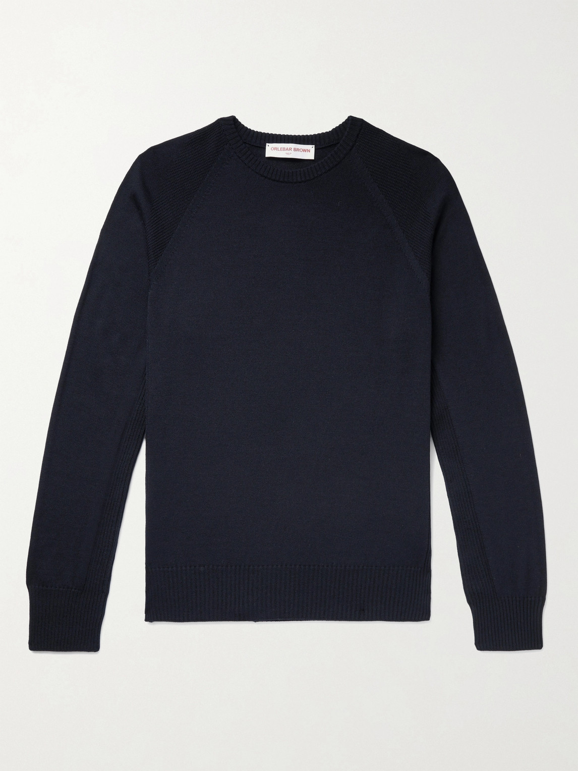 Orlebar Brown Ethan Virgin Wool-blend Sweater In Blue