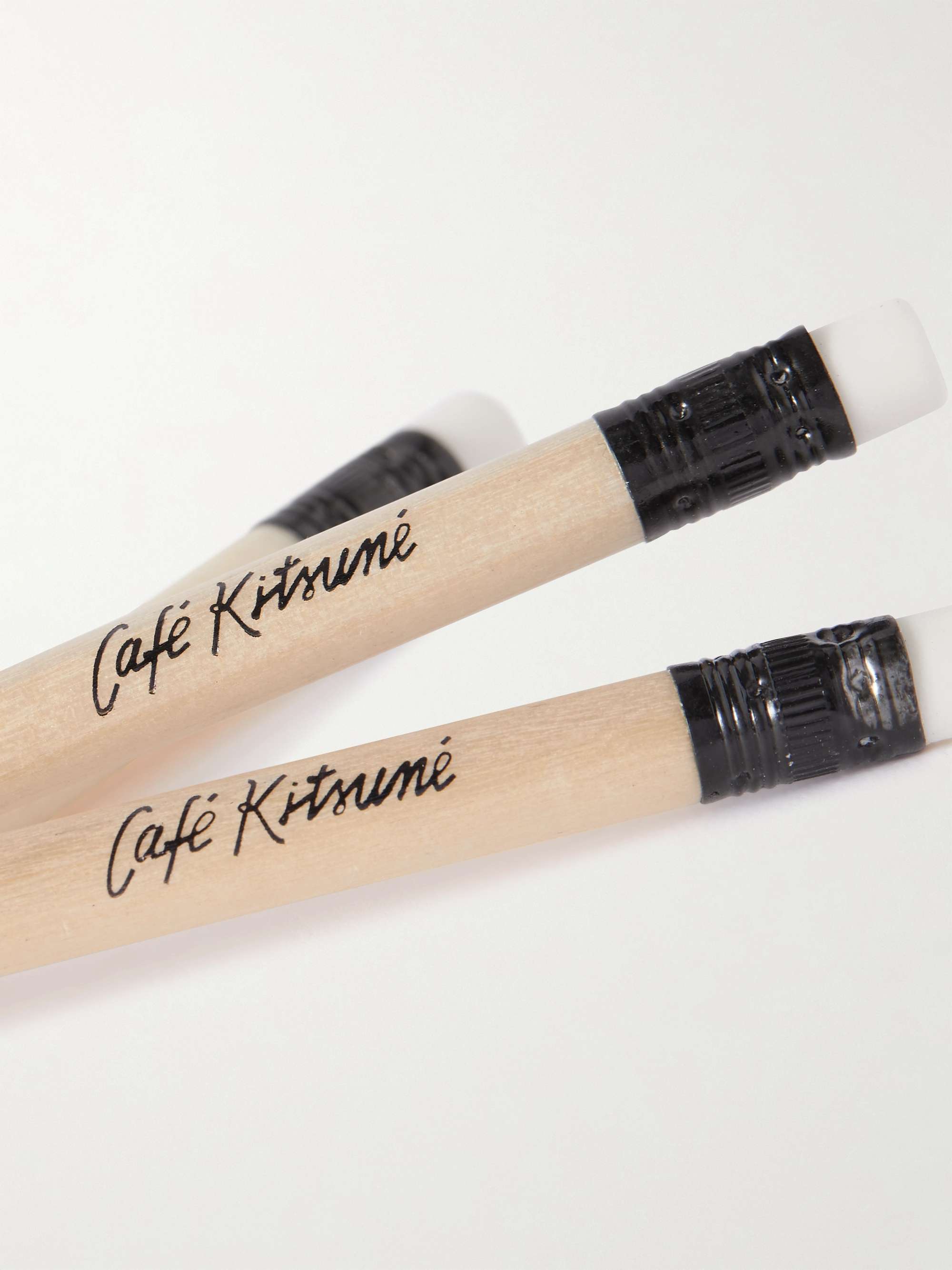 CAFÉ KITSUNÉ Set of Three Logo-Print Pencils
