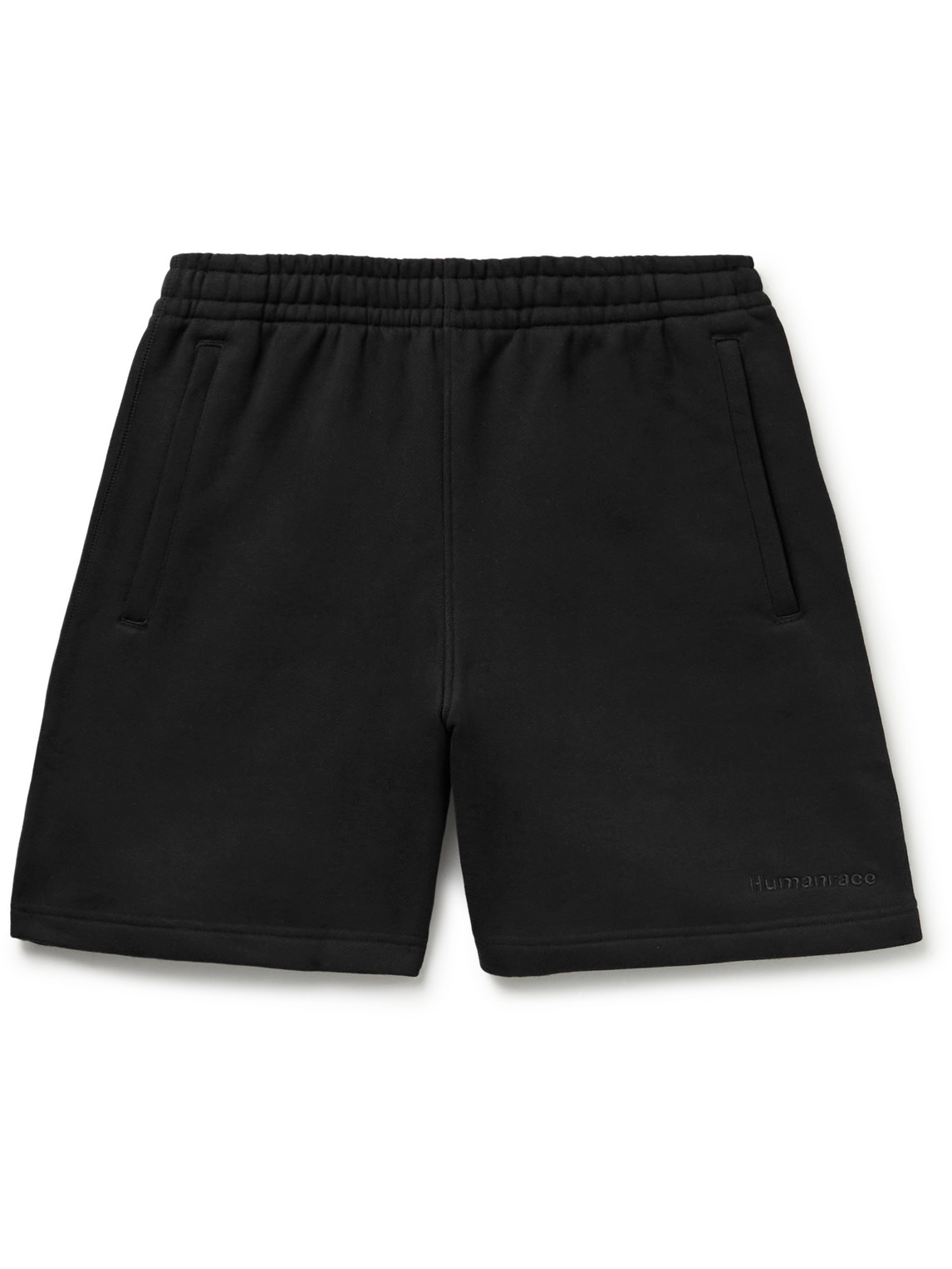 Adidas Consortium Pharrell Williams Basics Wide-leg Loopback Cotton-jersey Shorts In Black
