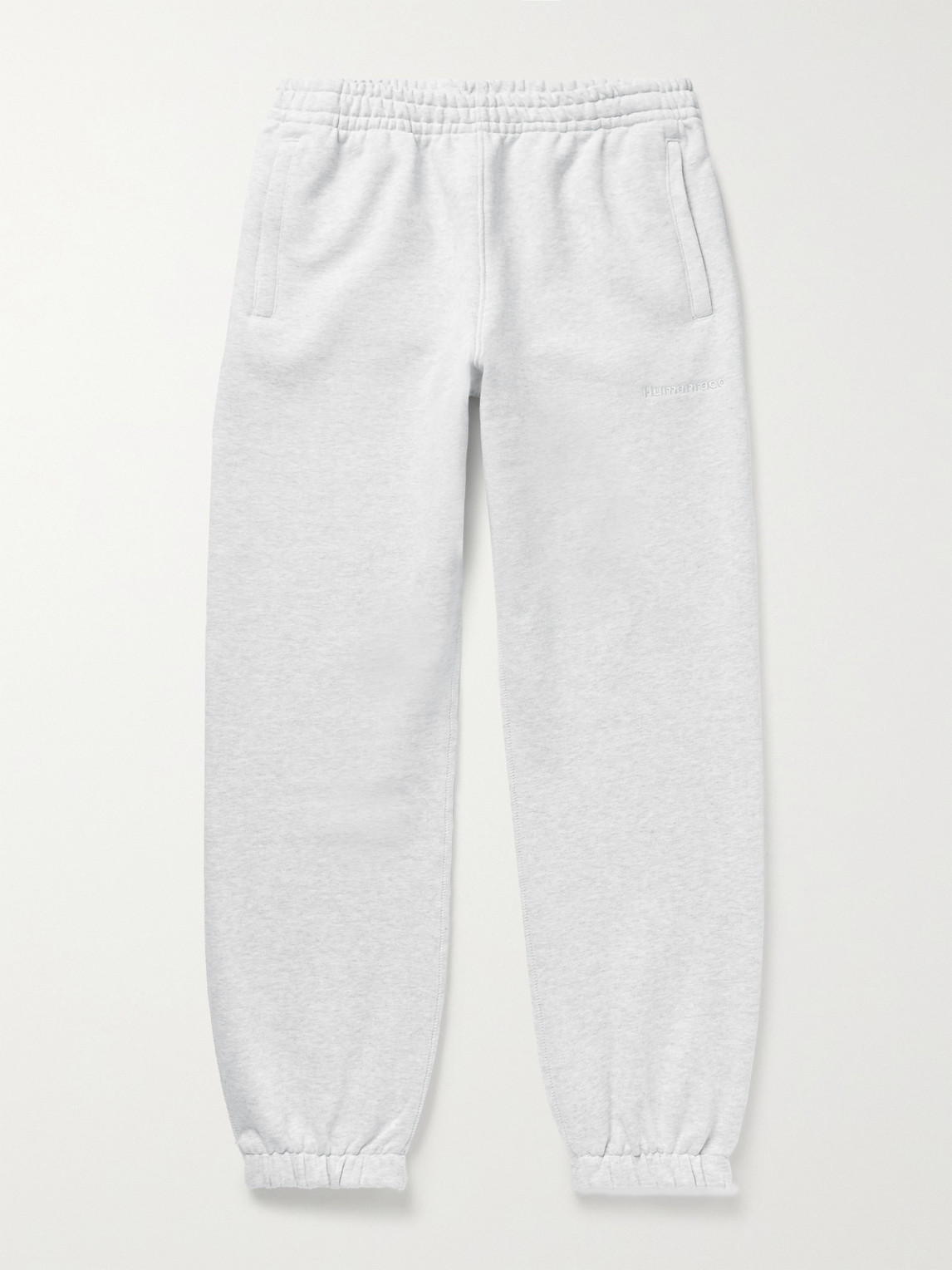Adidas Consortium Pharrell Williams Basics Tapered Loopback Cotton-jersey Sweatpants In Gray