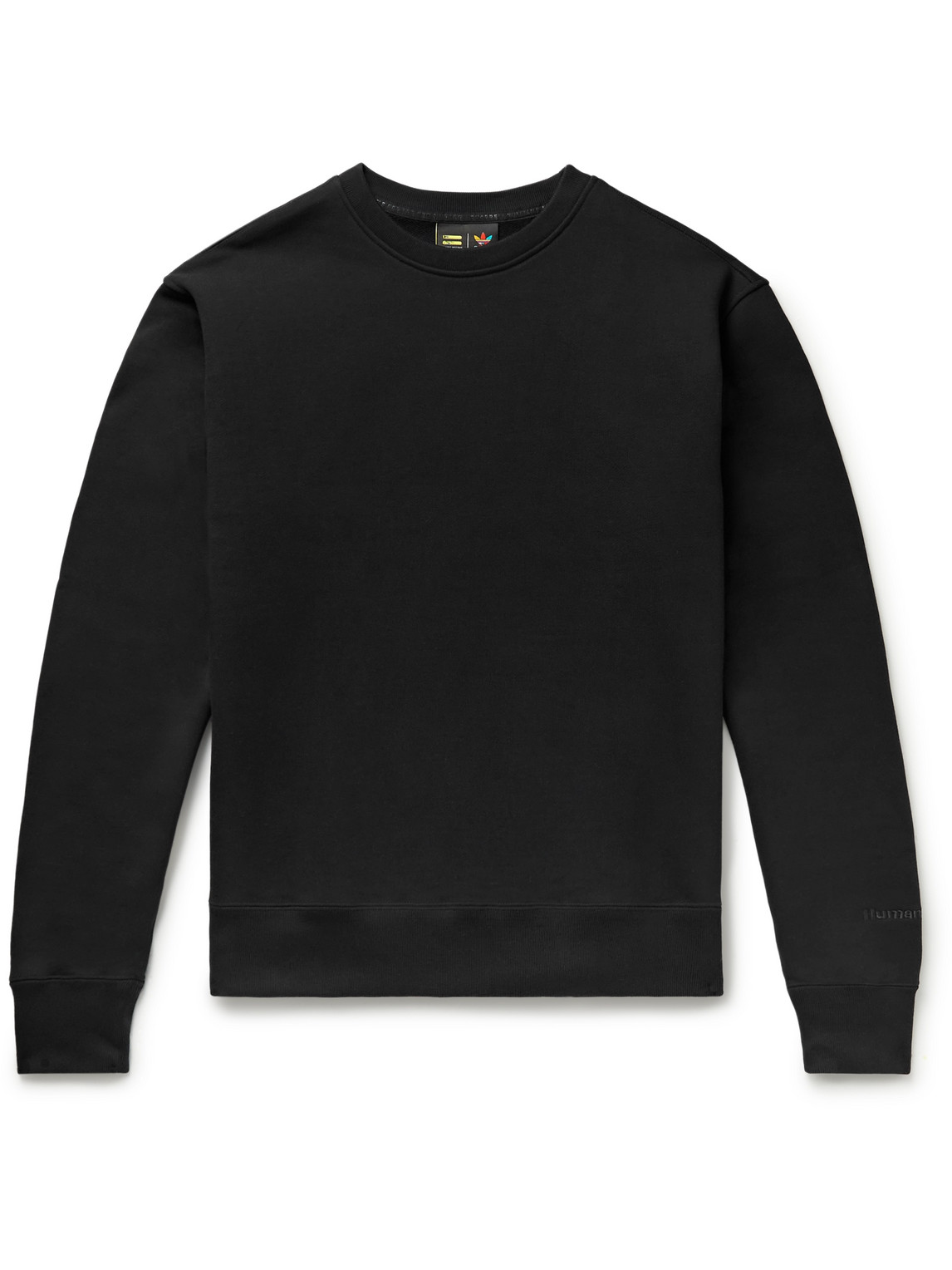 Adidas Consortium Pharrell Williams Basics Loopback Cotton-jersey Sweatshirt In Black