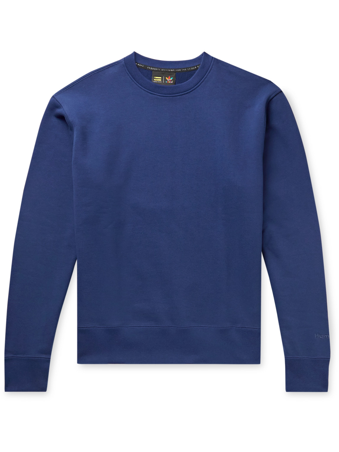 Adidas Consortium Pharrell Williams Basics Loopback Cotton-jersey Sweatshirt In Blue