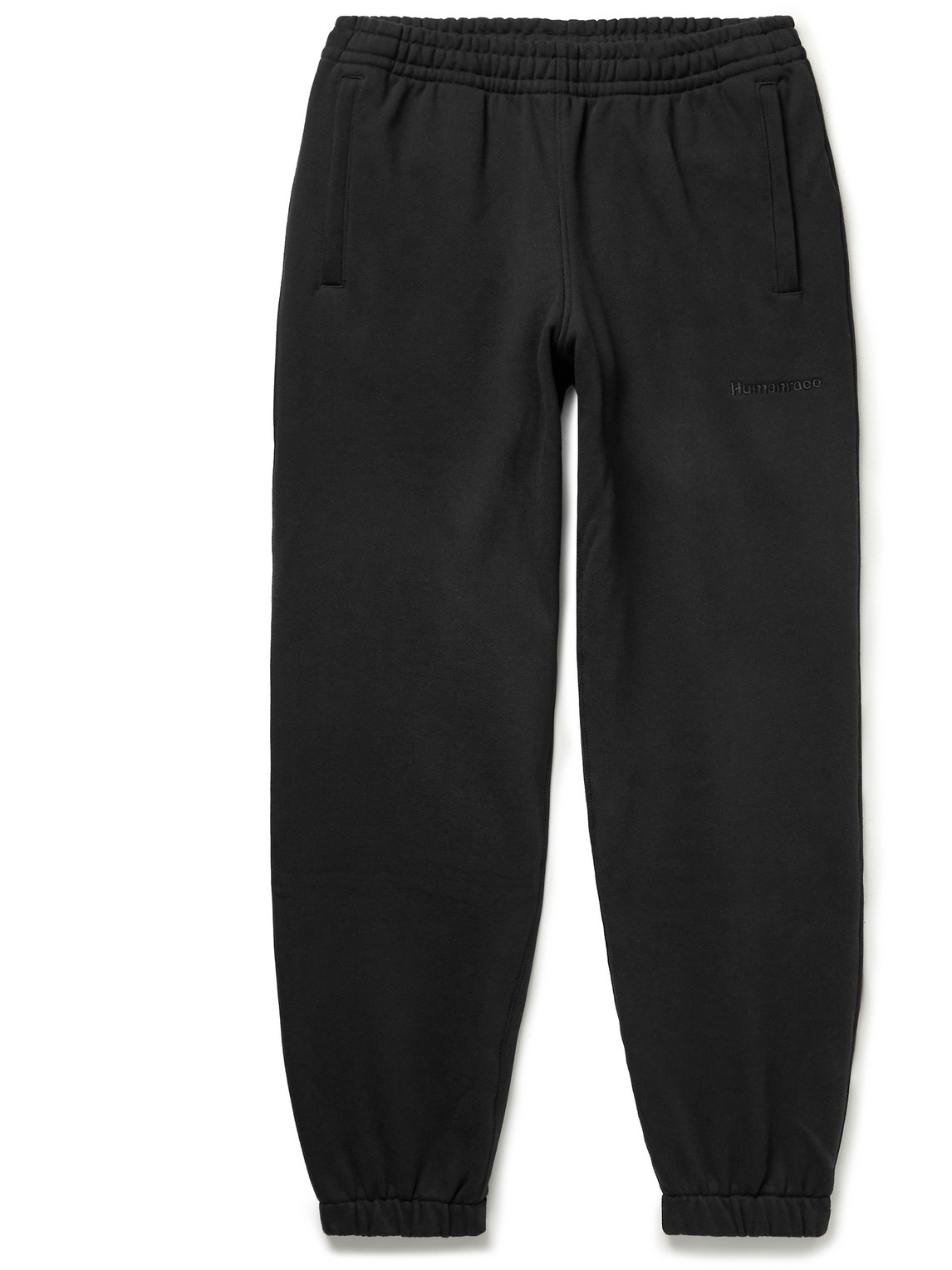 Adidas Consortium Pharrell Williams Basics Tapered Loopback Cotton-jersey Sweatpants In Black
