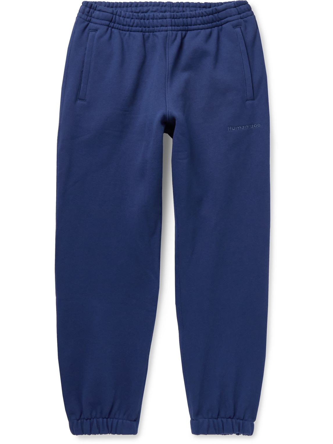 Adidas Consortium Pharrell Williams Basics Tapered Loopback Cotton-jersey Sweatpants In Blue