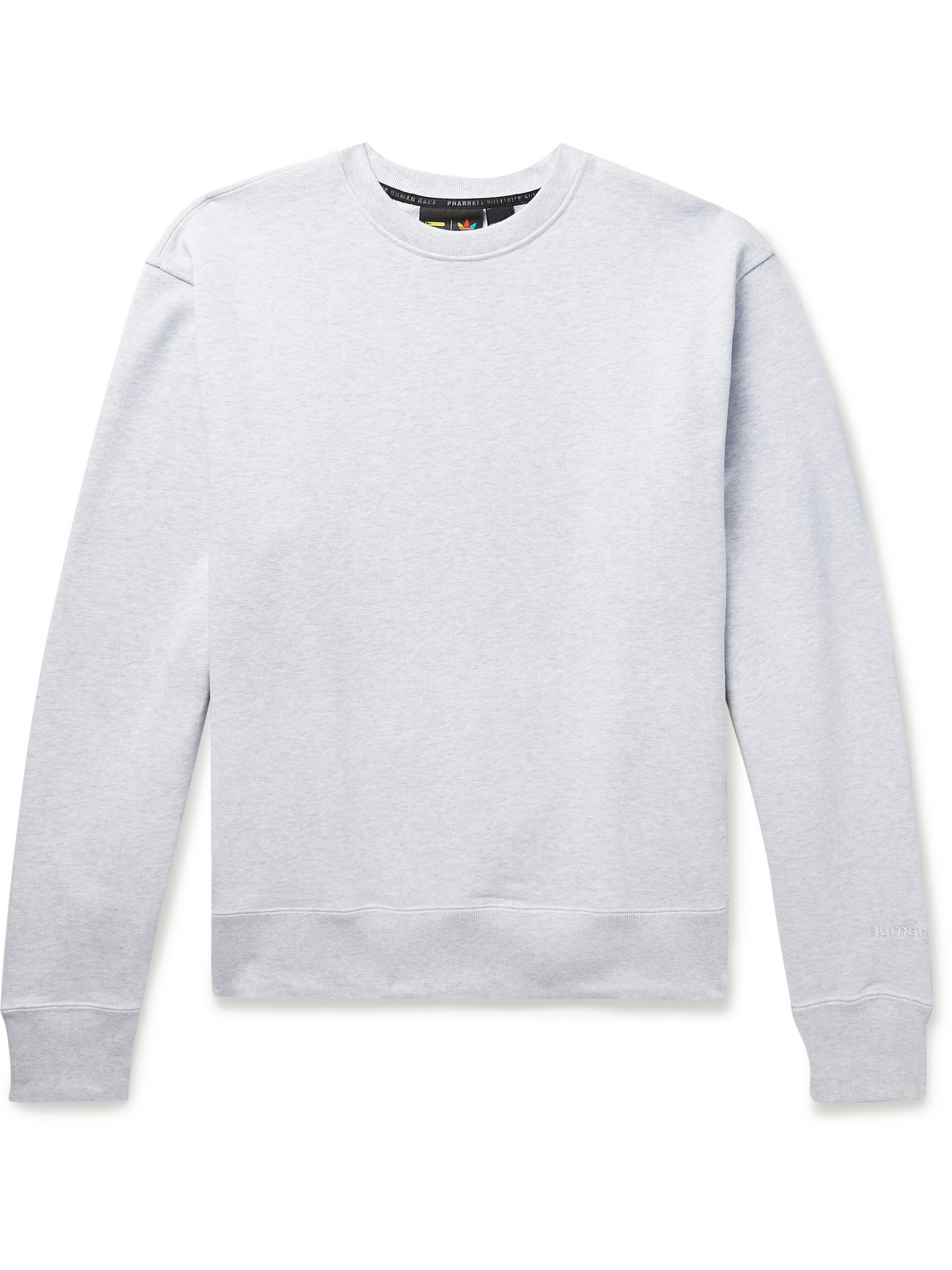 Adidas Consortium Pharrell Williams Basics Loopback Cotton-jersey Sweatshirt In Grey