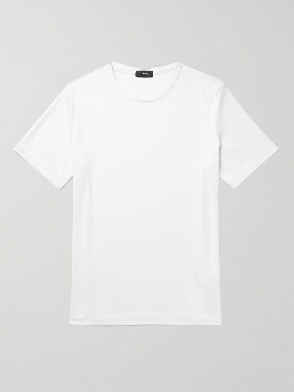 Theory Essential Modal-blend Jersey T-shirt In White