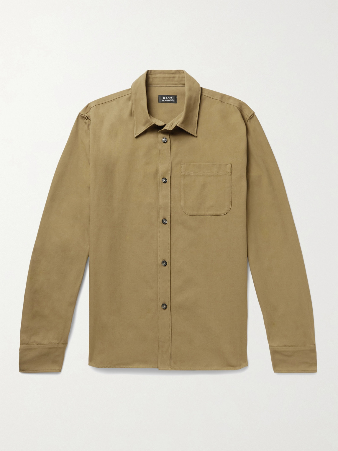 Apc Trek Cotton Shirt In Brown