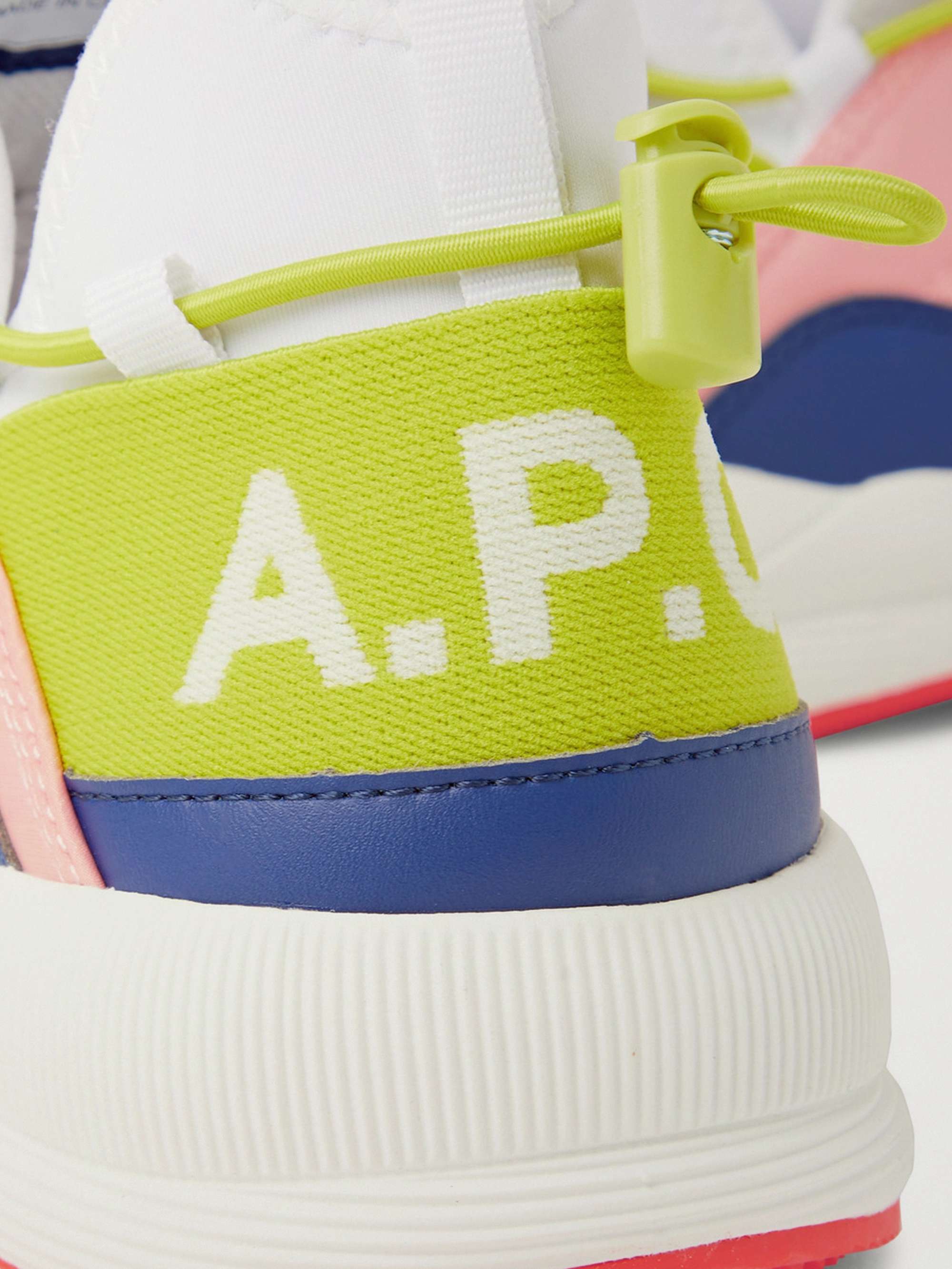 A.P.C. Little Joe Logo-Detailed Ripstop, Leather and Neoprene Sneakers