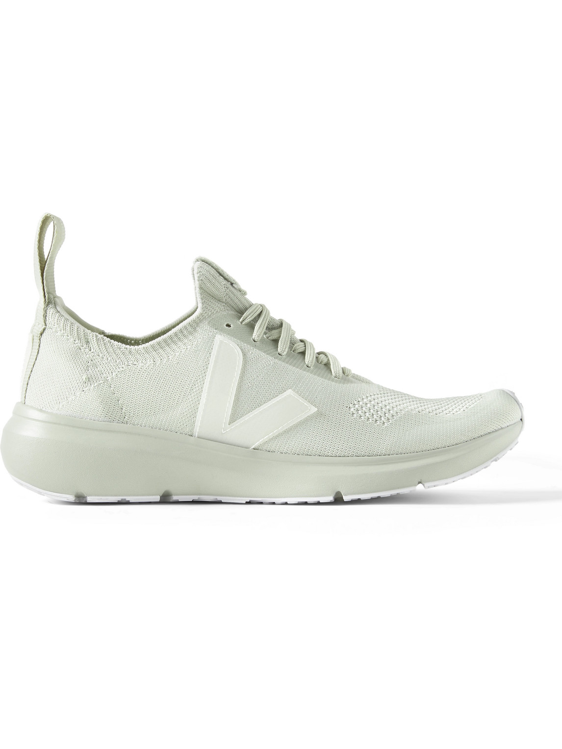 Rick Owens Veja Rubber-trimmed Stretch-knit Sneakers In Gray