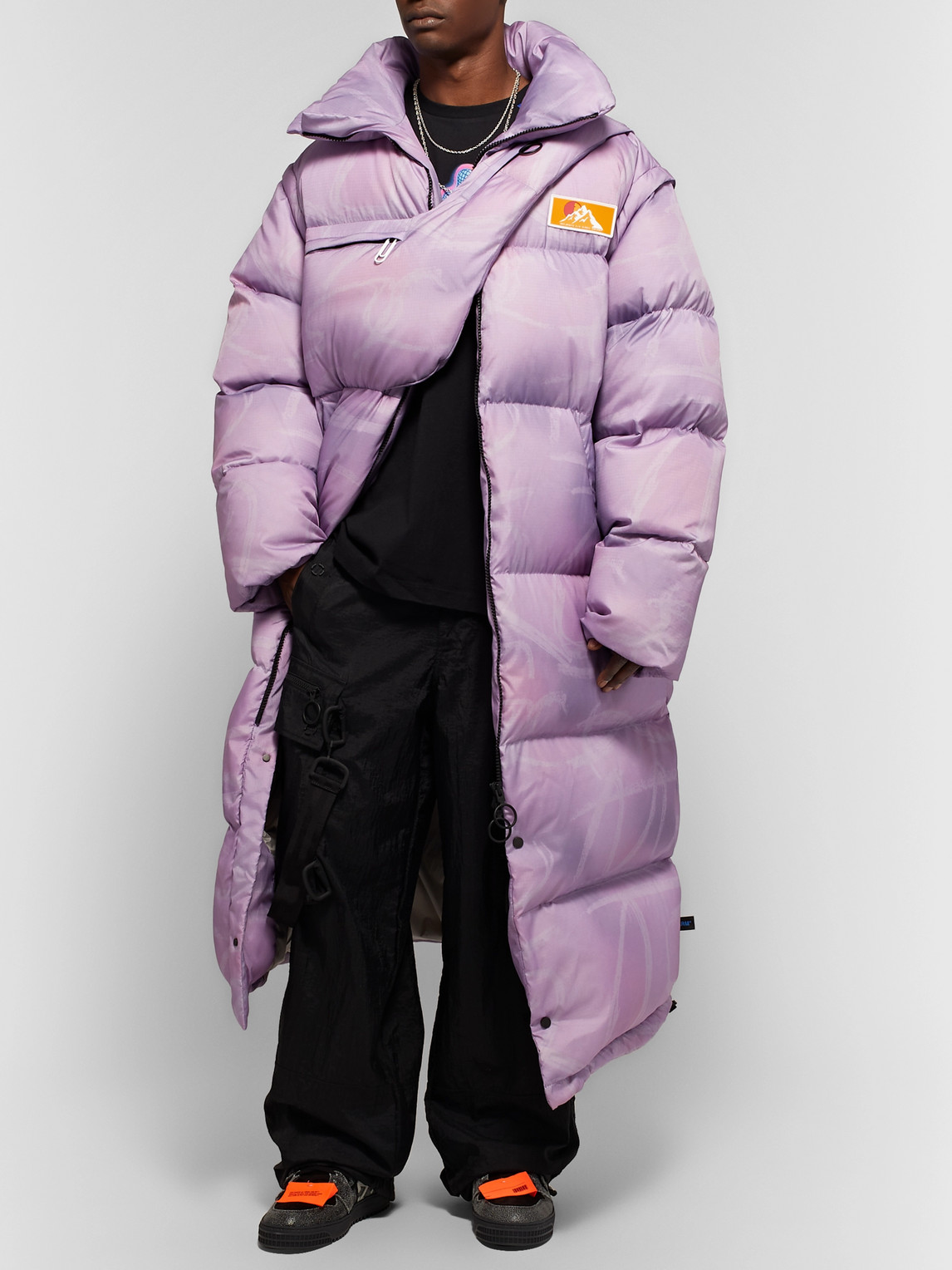 OFF-WHITE OVERSIZED QUILTED NYLON-RIPSTOP DOWN JACKET