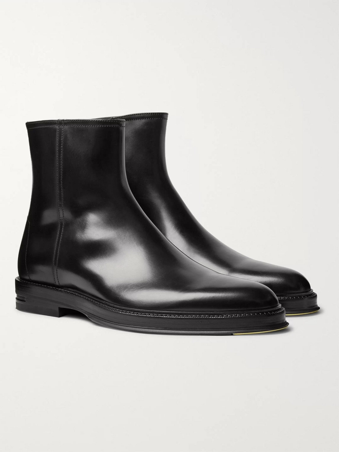 Dunhill Leather Chelsea Boots In Black