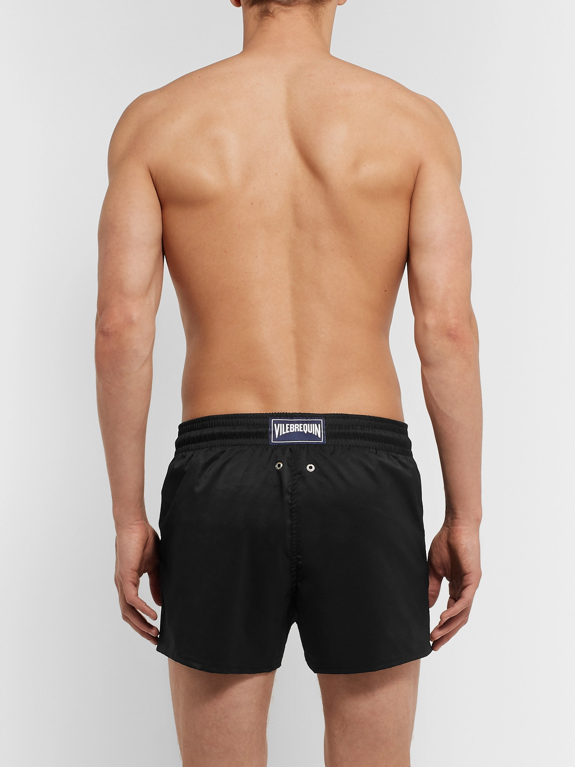 Shop Vilebrequin Man Short-length Swim Shorts In Black