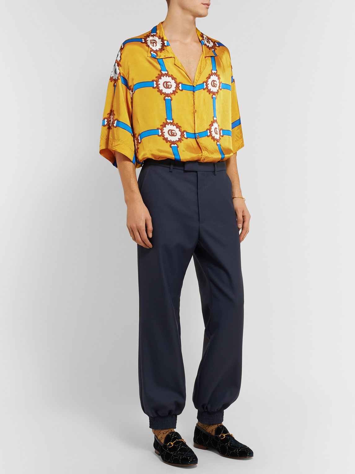 gucci oversized camp collar