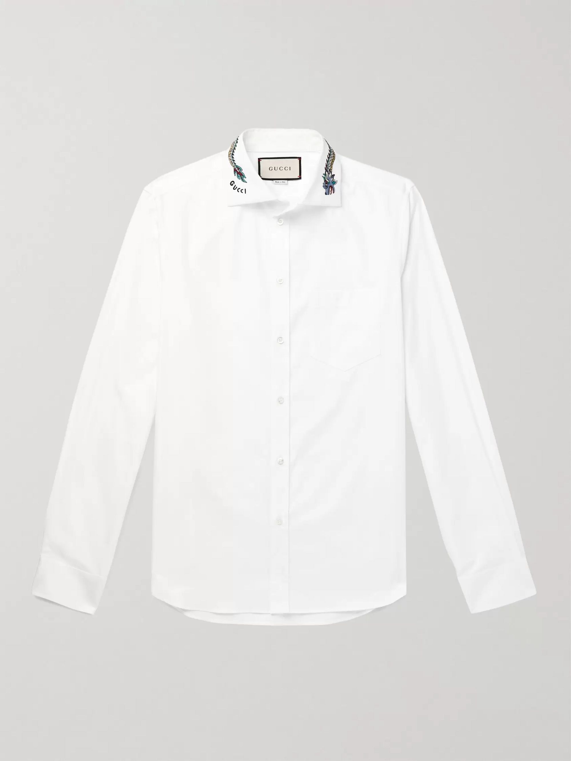 white gucci shirt
