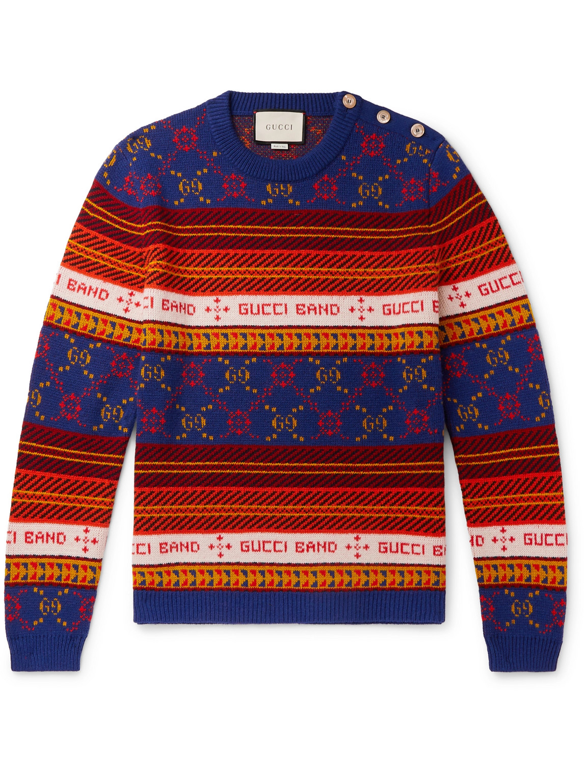 Slim-Fit Wool-Jacquard Sweater