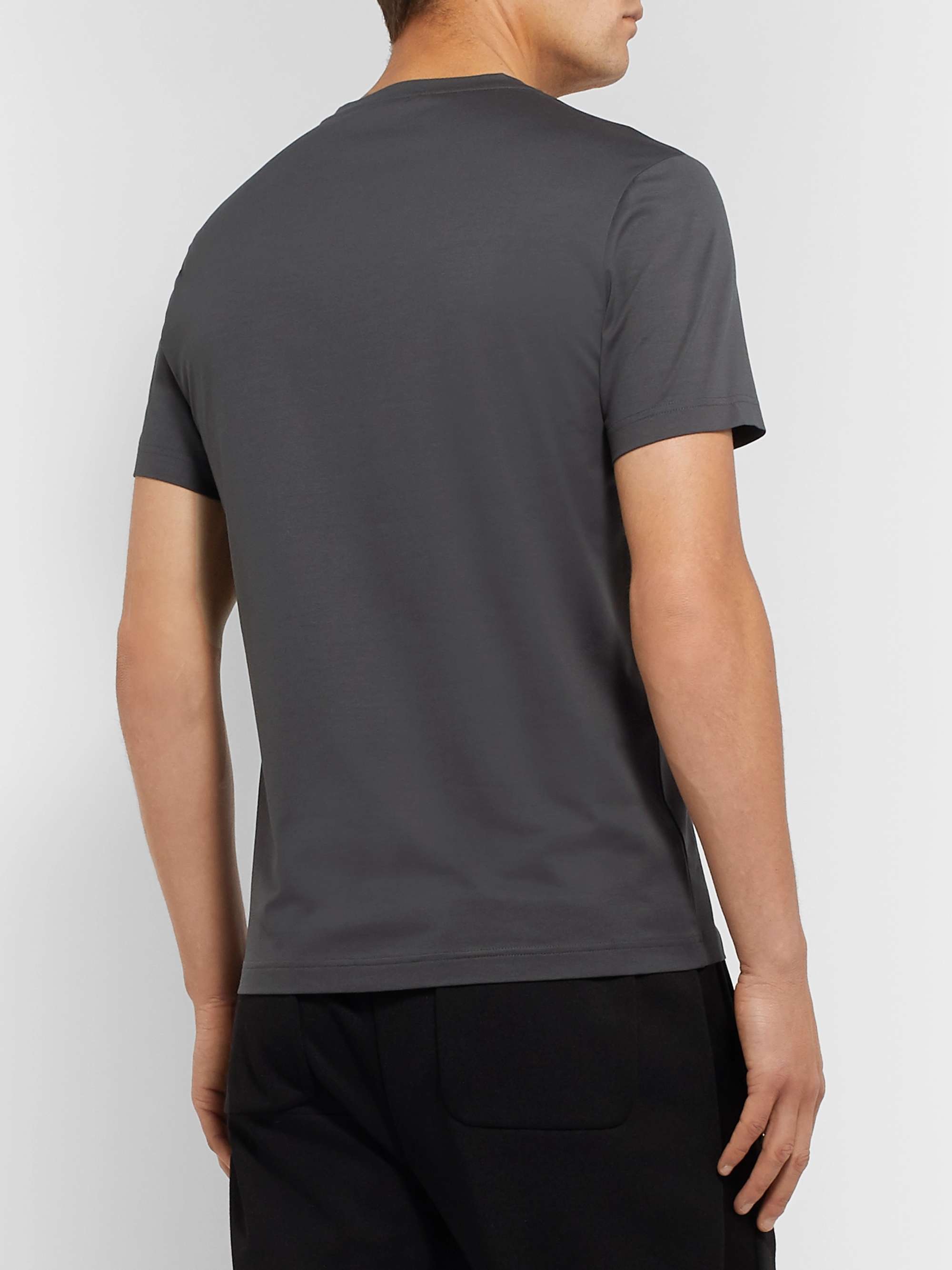 PRADA Slim-Fit Logo-Embroidered Stretch Cotton-Jersey T-Shirt