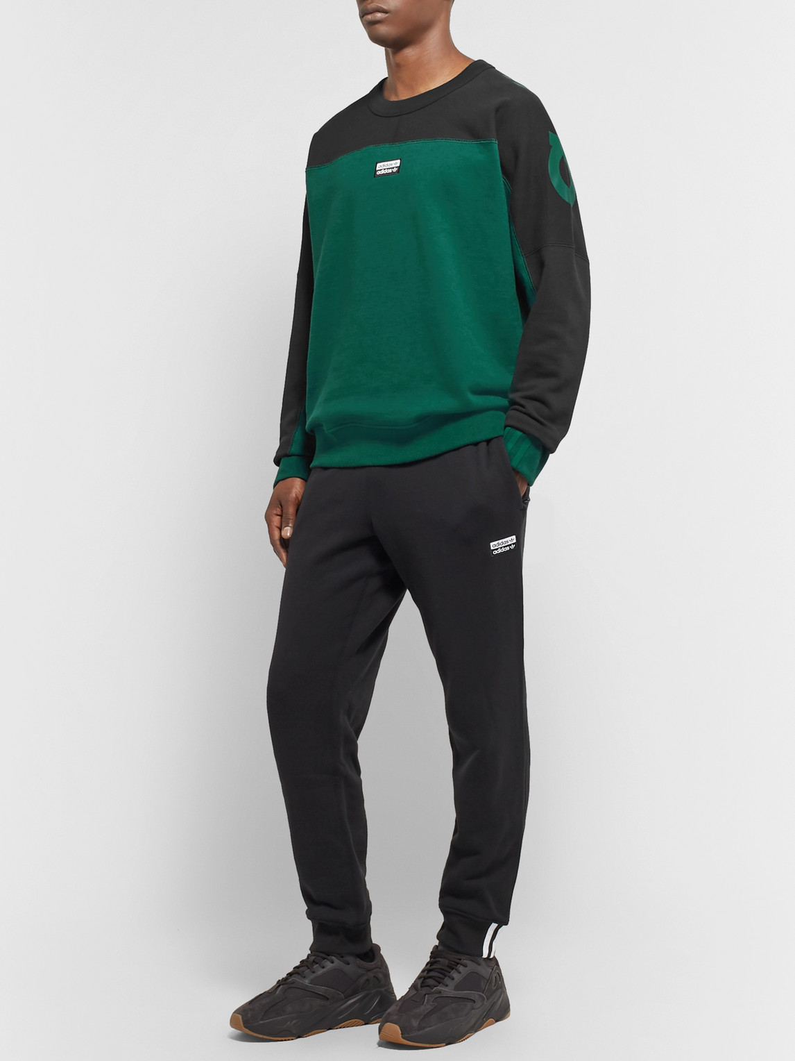 Adidas Originals R.y.v. Logo-print Loopback Cotton-jersey Sweatshirt In Green