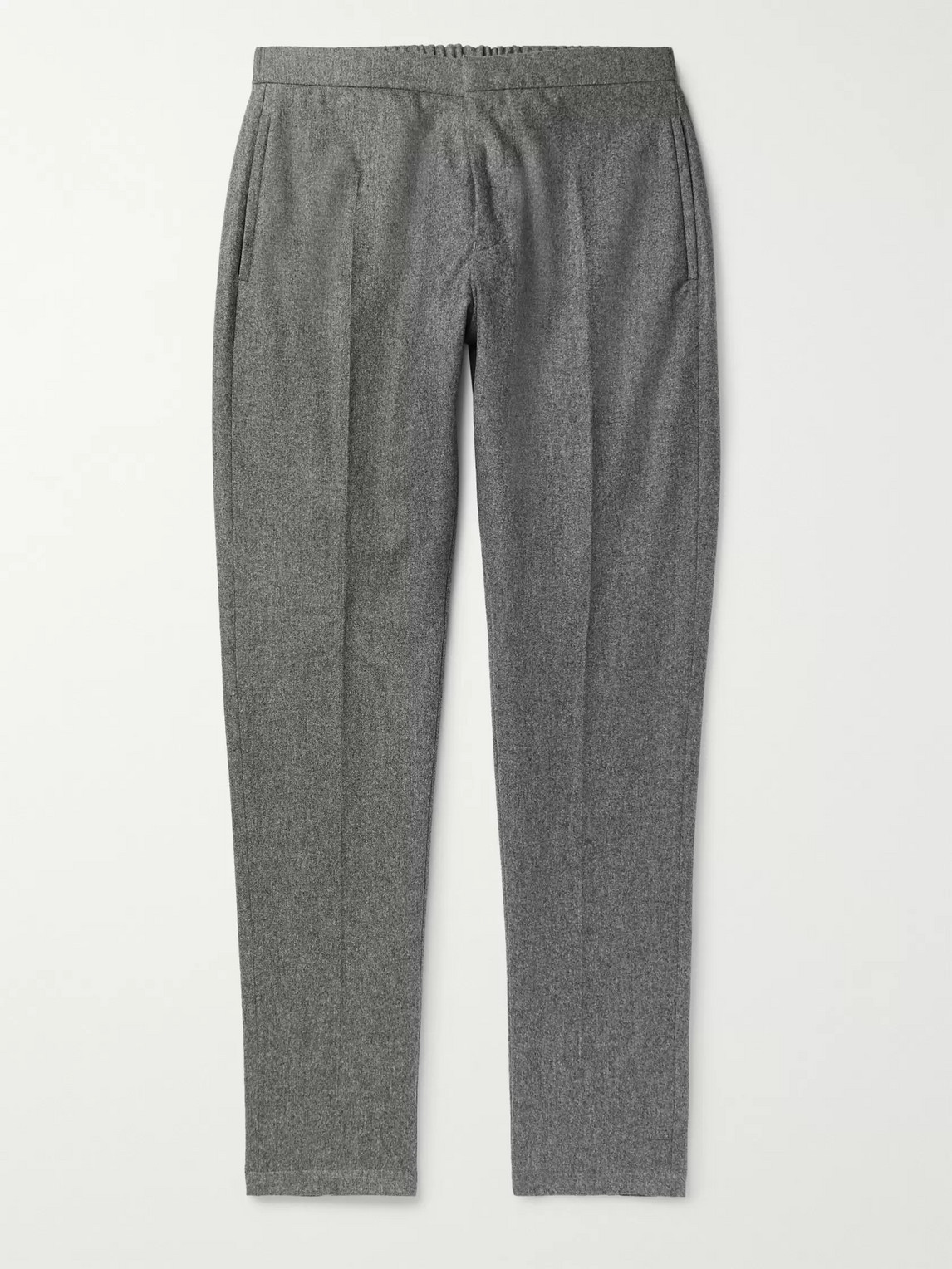 Salle Privée Seph Slim-fit Virgin Wool-flannel Trousers In Gray