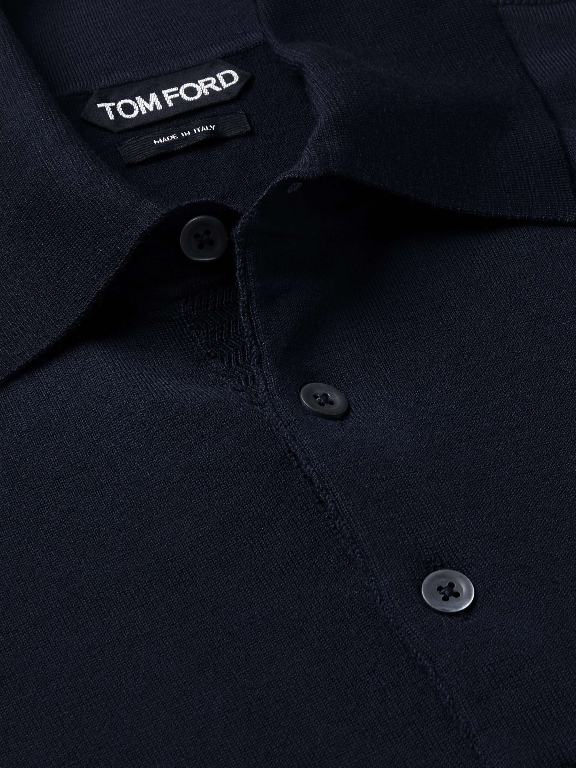 TOM FORD Slim-Fit Wool Polo Shirt