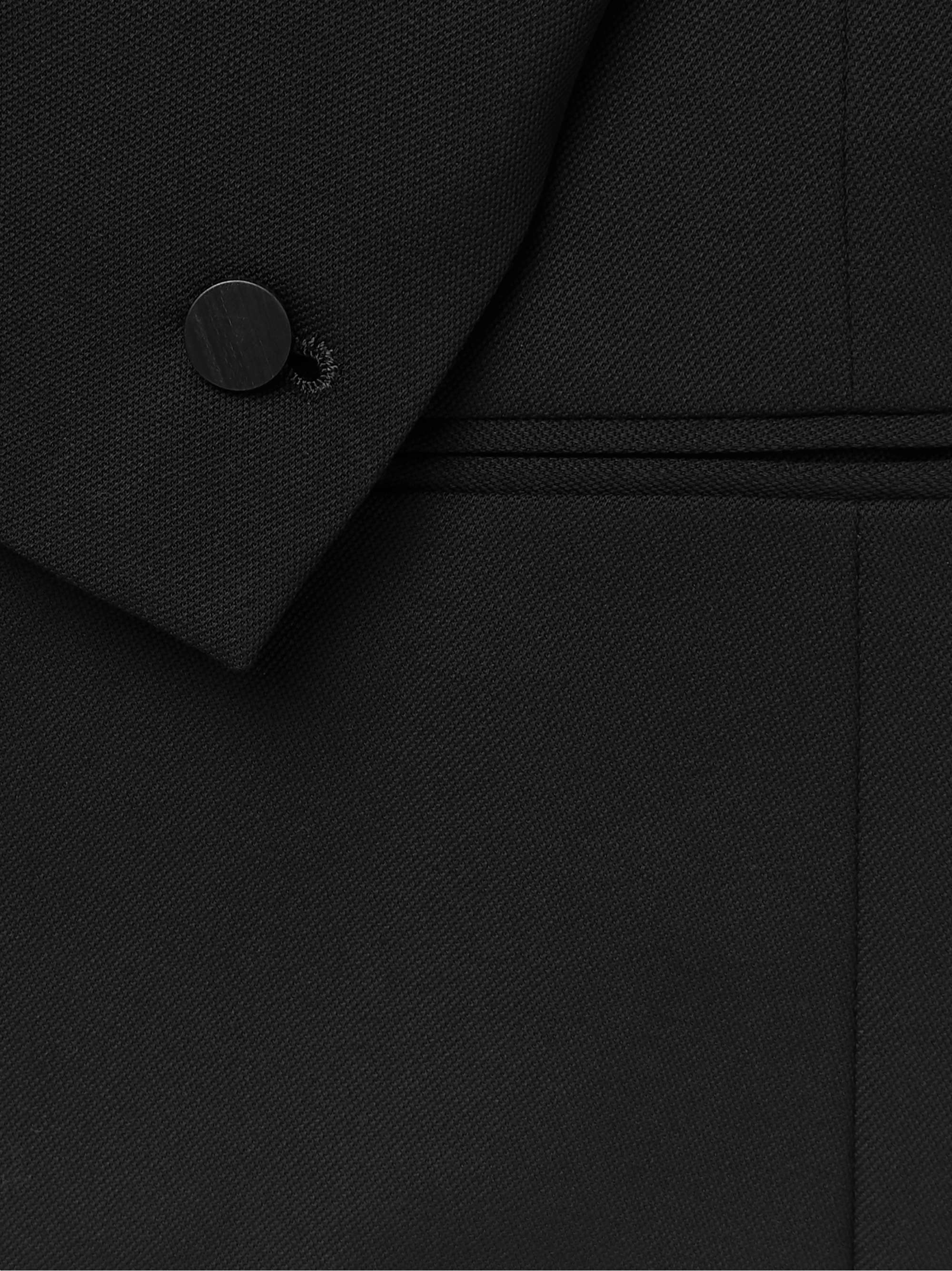 THE ROW Archer Black Slim-Fit Grain de Poudre Virgin Wool Tuxedo Jacket