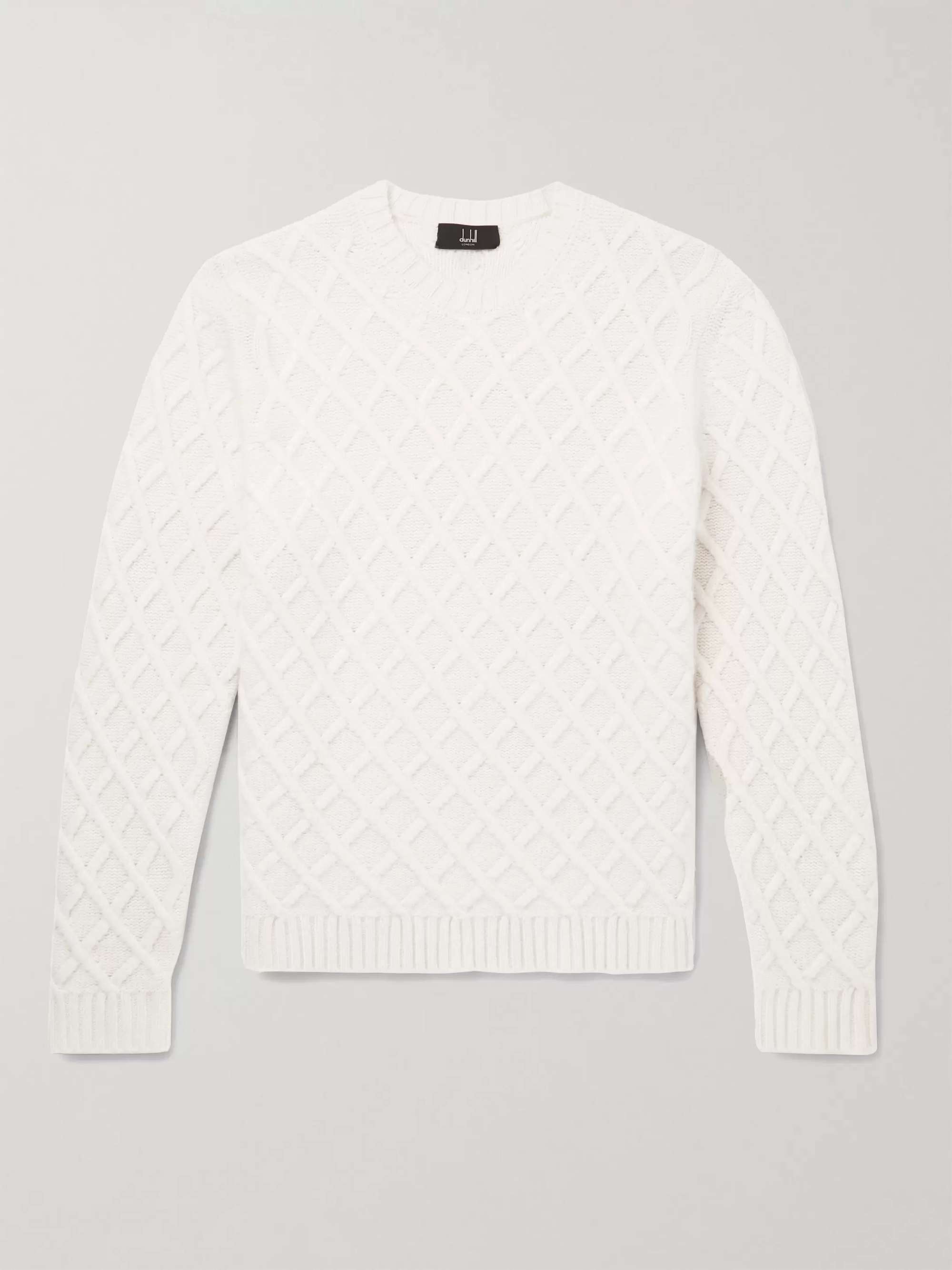 DUNHILL Cable-Knit Cashmere Sweater