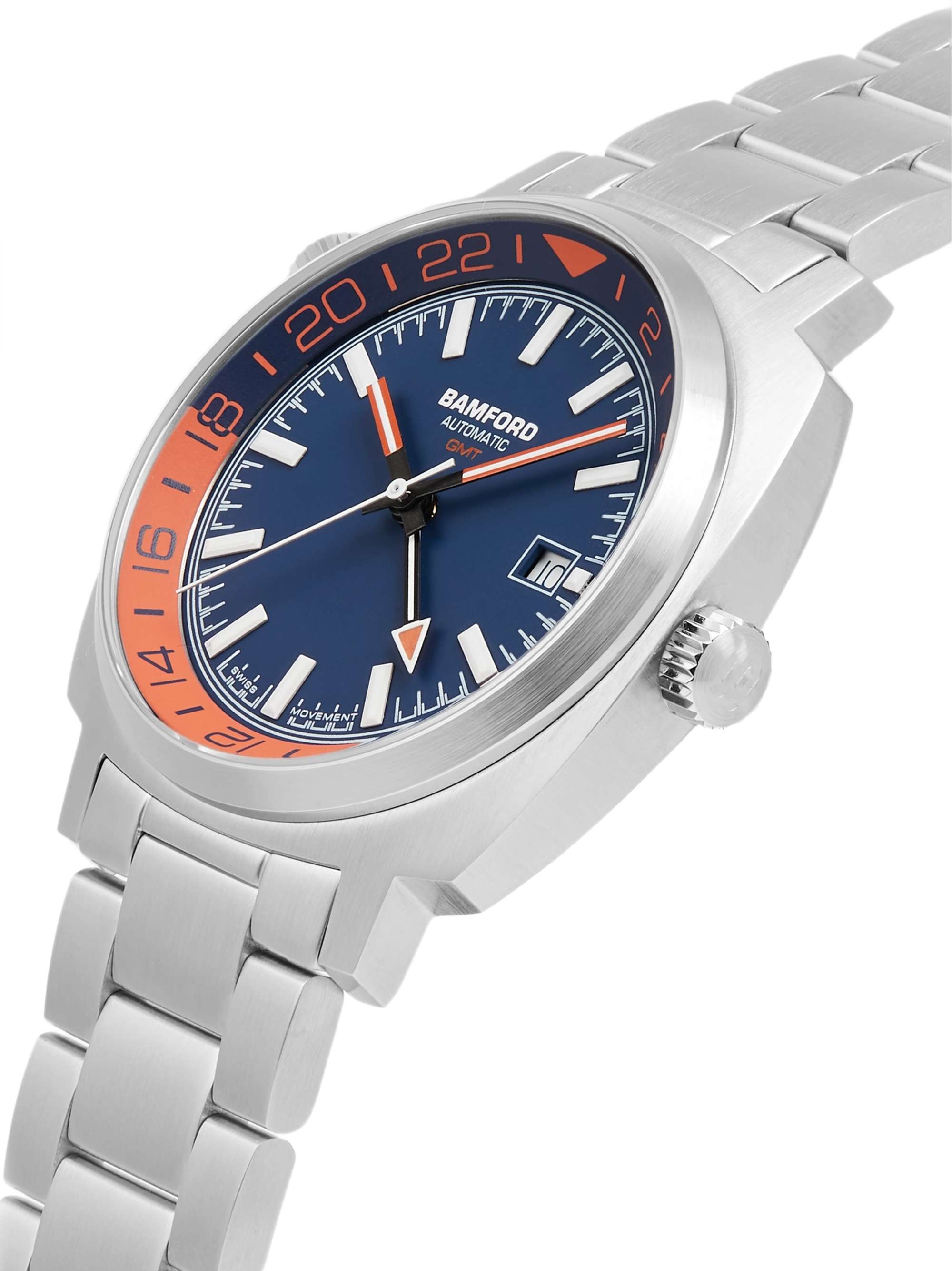 BAMFORD LONDON GMT Automatic 40mm Stainless Steel Watch