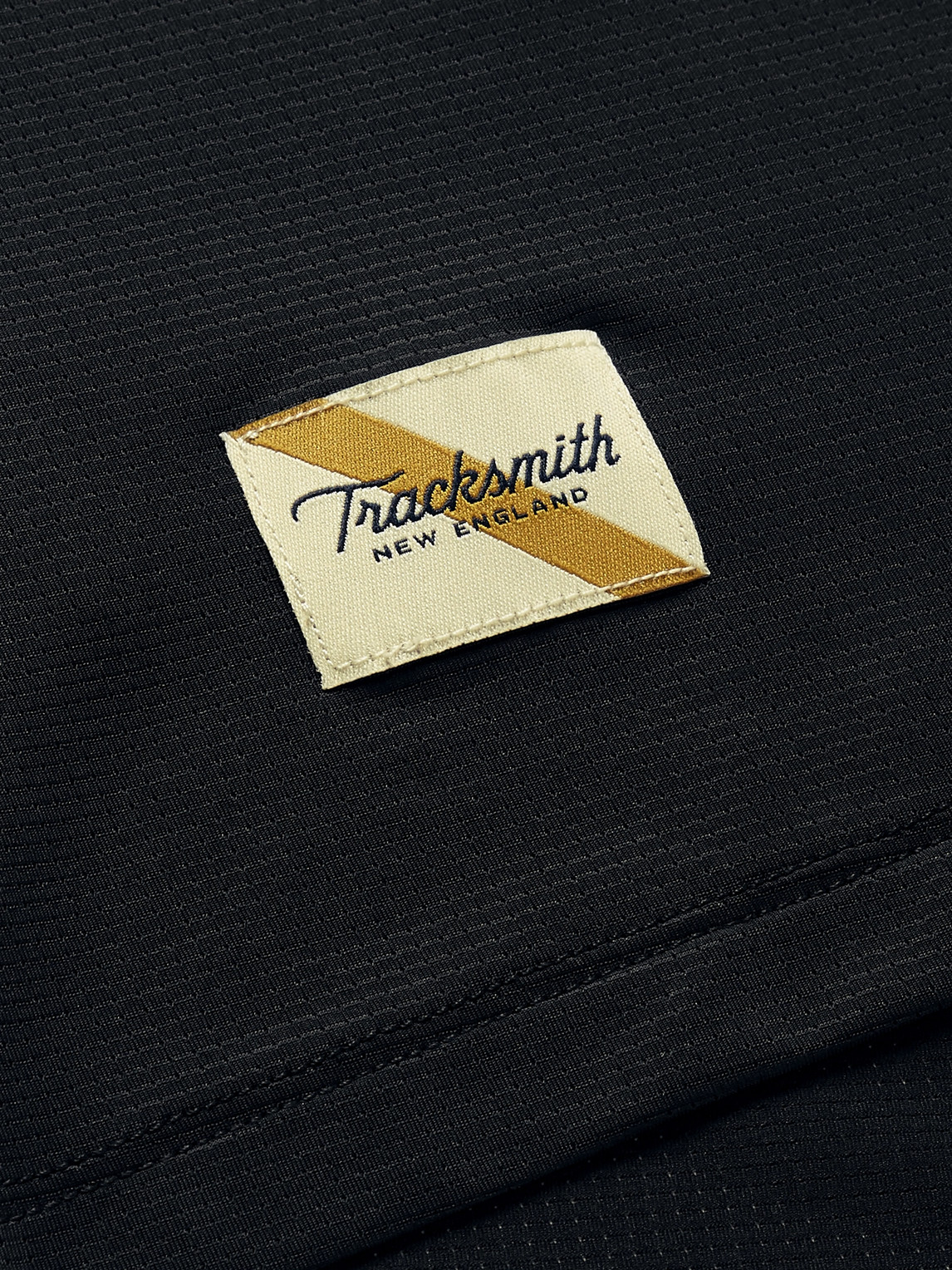 Shop Tracksmith Twilight Striped Stretch-mesh T-shirt In Black