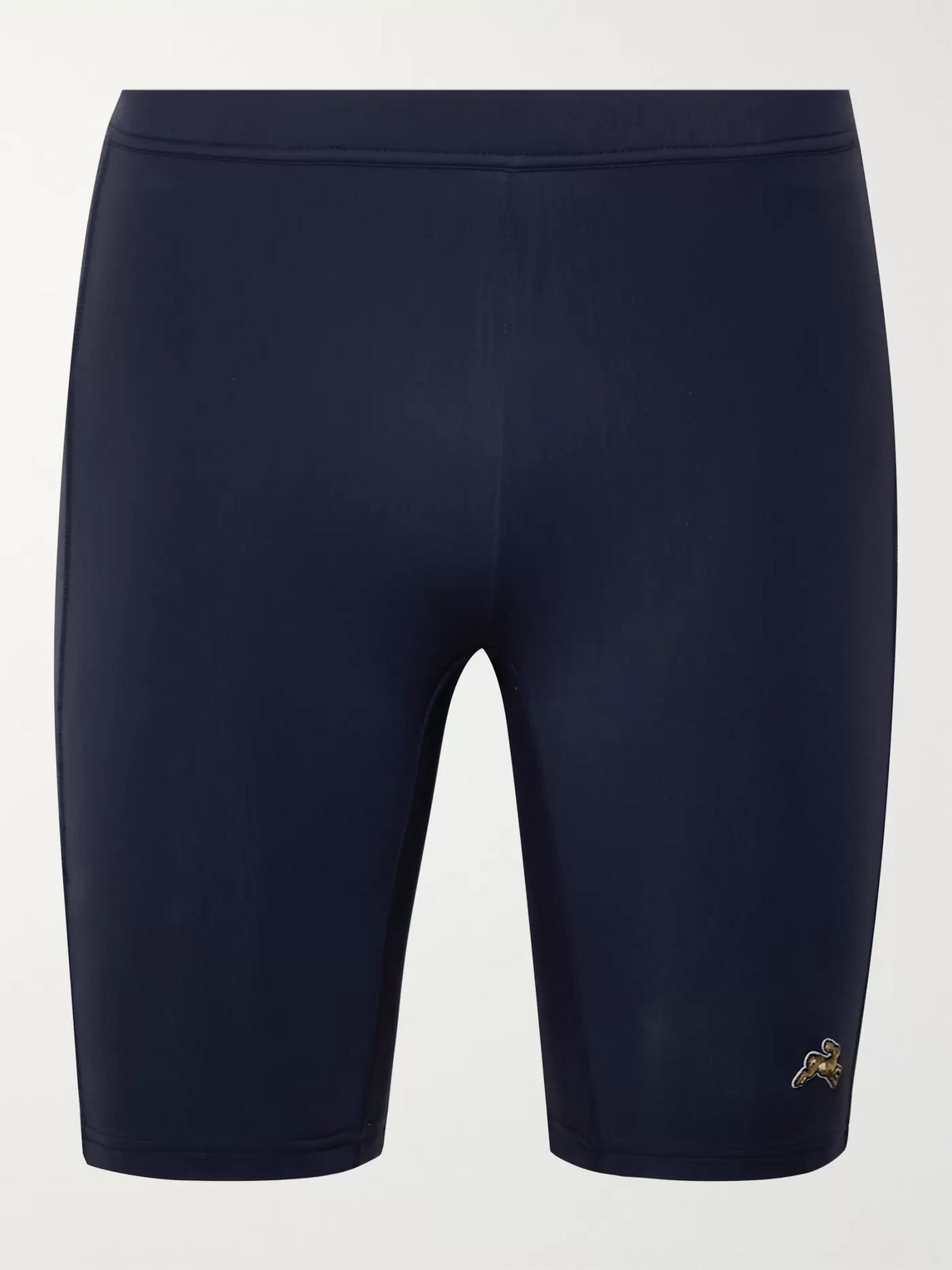 Tracksmith Reggie Stretch-jersey Compression Shorts In Blue
