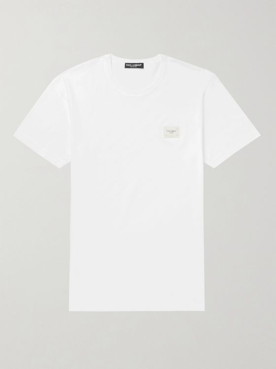 dolce and gabbana plain white t shirt