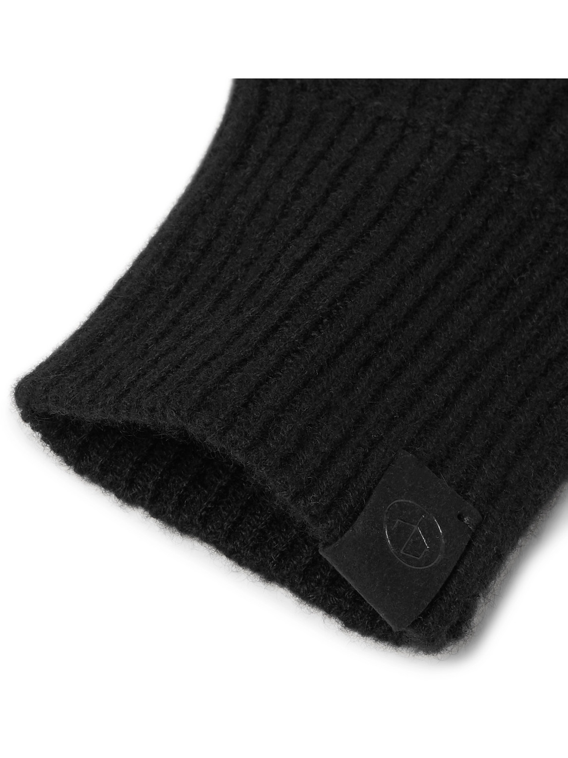 Rag & Bone Ace Ribbed Cashmere Fingerless Gloves In Black