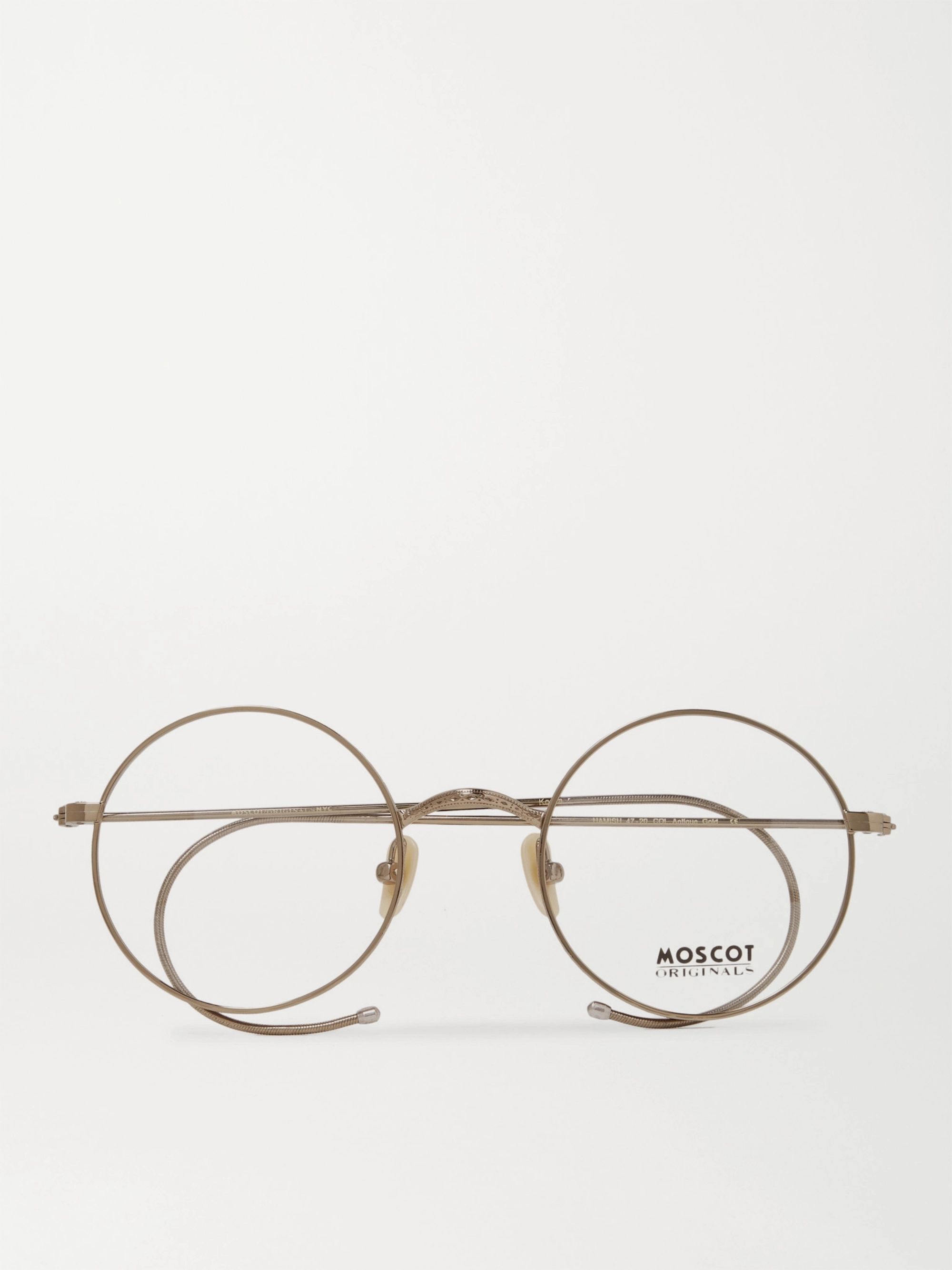 Gold Hamish Round-Frame Gold-Tone Optical Glasses | Moscot | MR PORTER