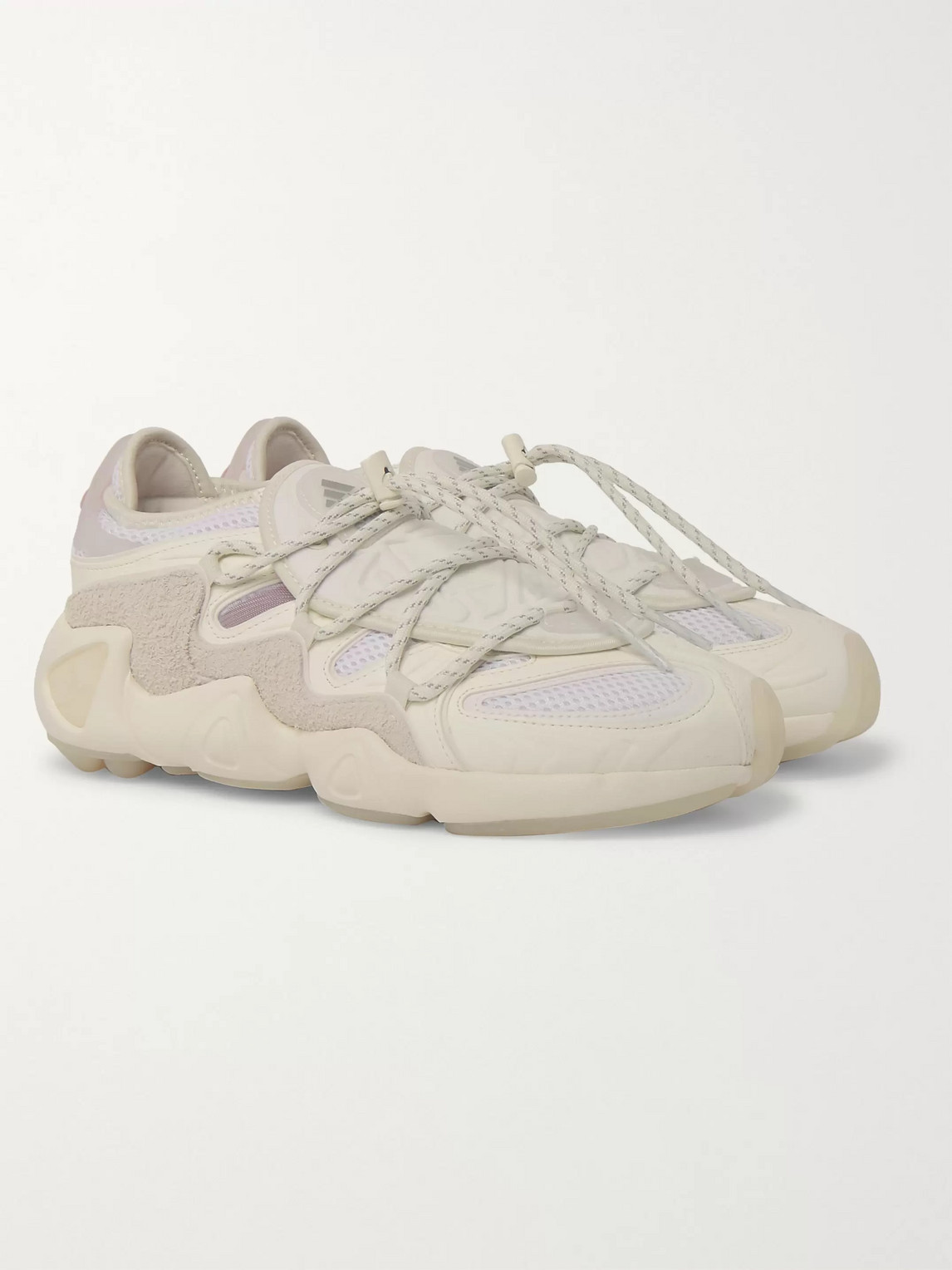 Adidas Consortium 032c Salvation Suede, Leather And Mesh Sneakers In White
