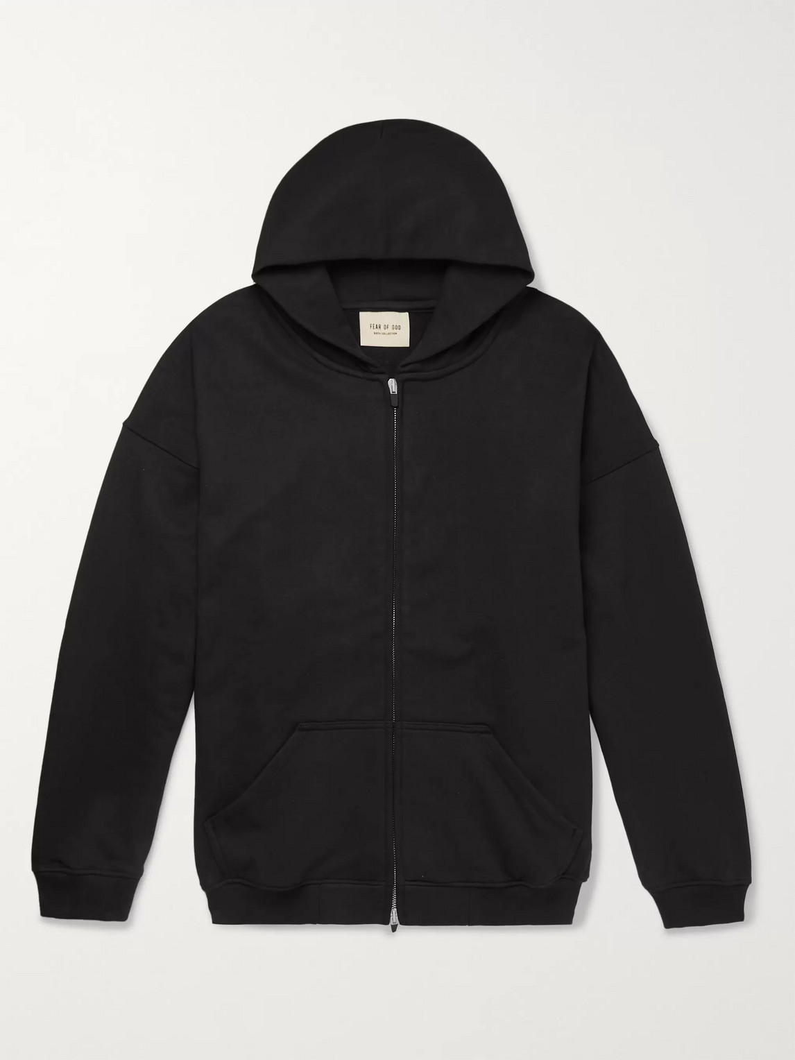 FEAR OF GOD LOOPBACK COTTON-JERSEY ZIP-UP HOODIE